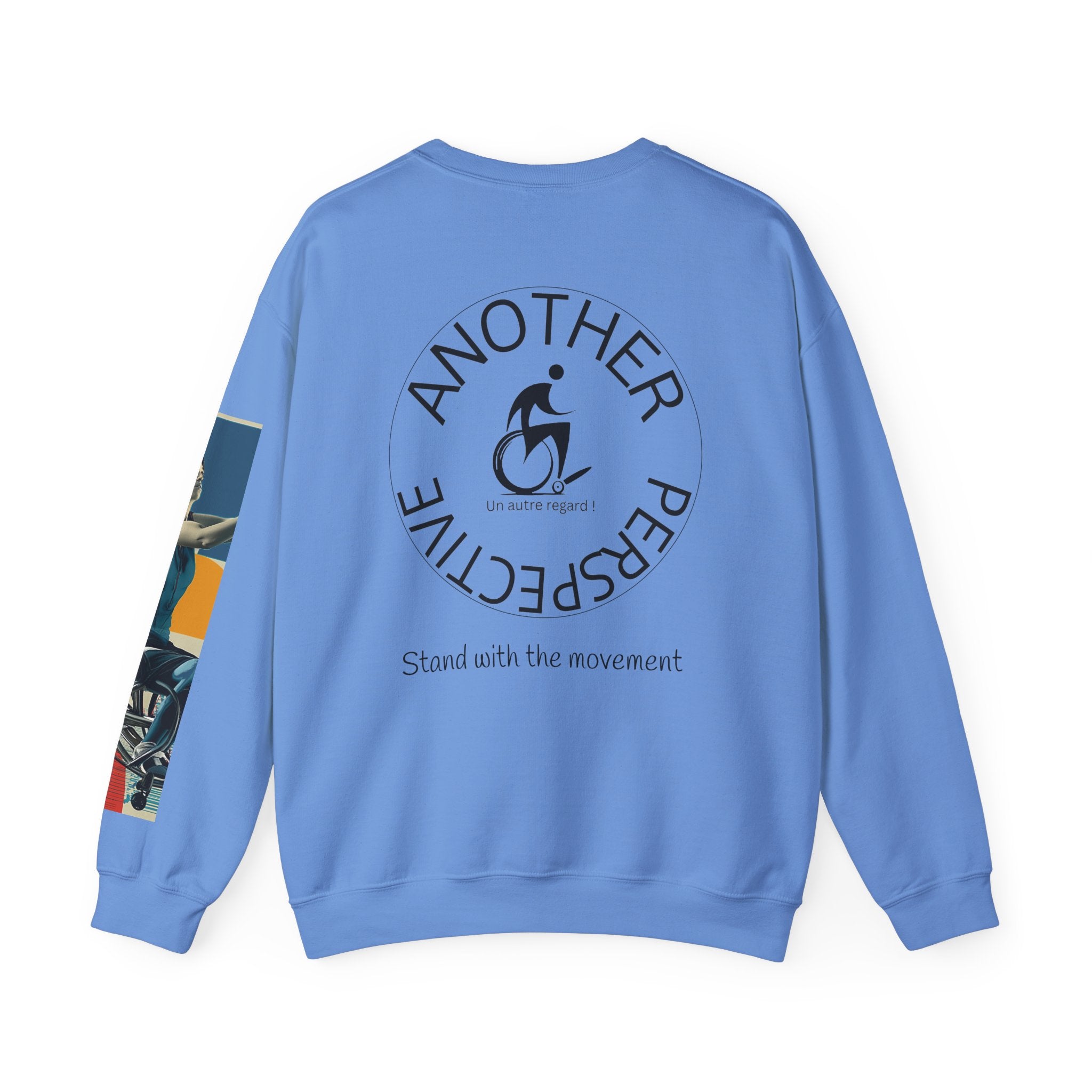 Inclusive WheelChair Basket Sports Themed Sweatshirt for Empowerment, Unisex Heavy Blend Crewneck, Inspirational Gift for Activists