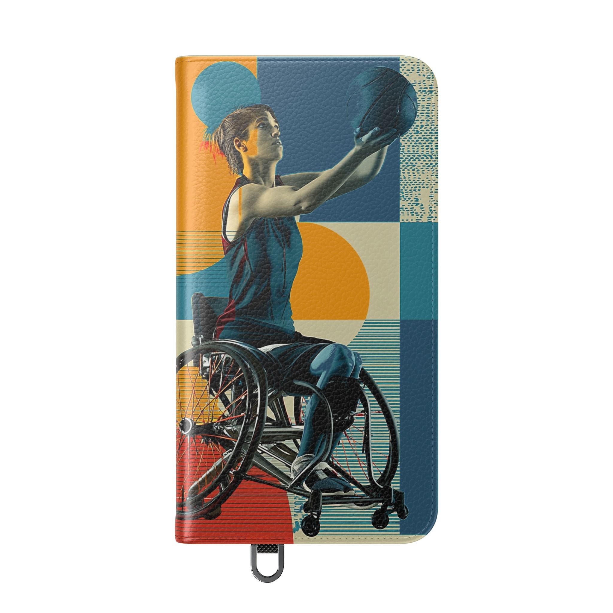 Sporty Flip Case for Wheelchair Basket Athletes, Phone Cover, Active Lifestyle Accessory, Gift for Sports Lovers, Personalized Case