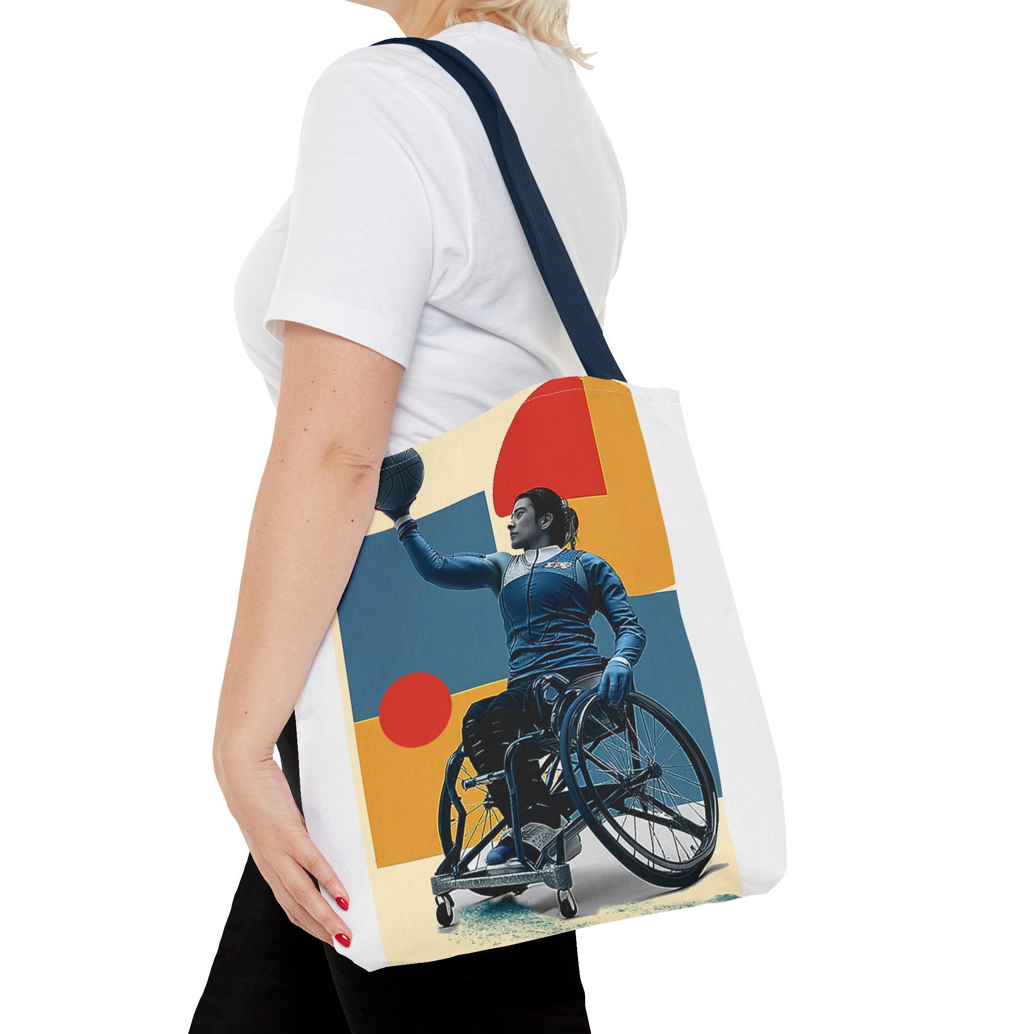 Inspirational Wheelchair Sports Tote Bag | Motivational Gym Bag, Everyday Use, Eco-Friendly Gift, Unique Sporty Design