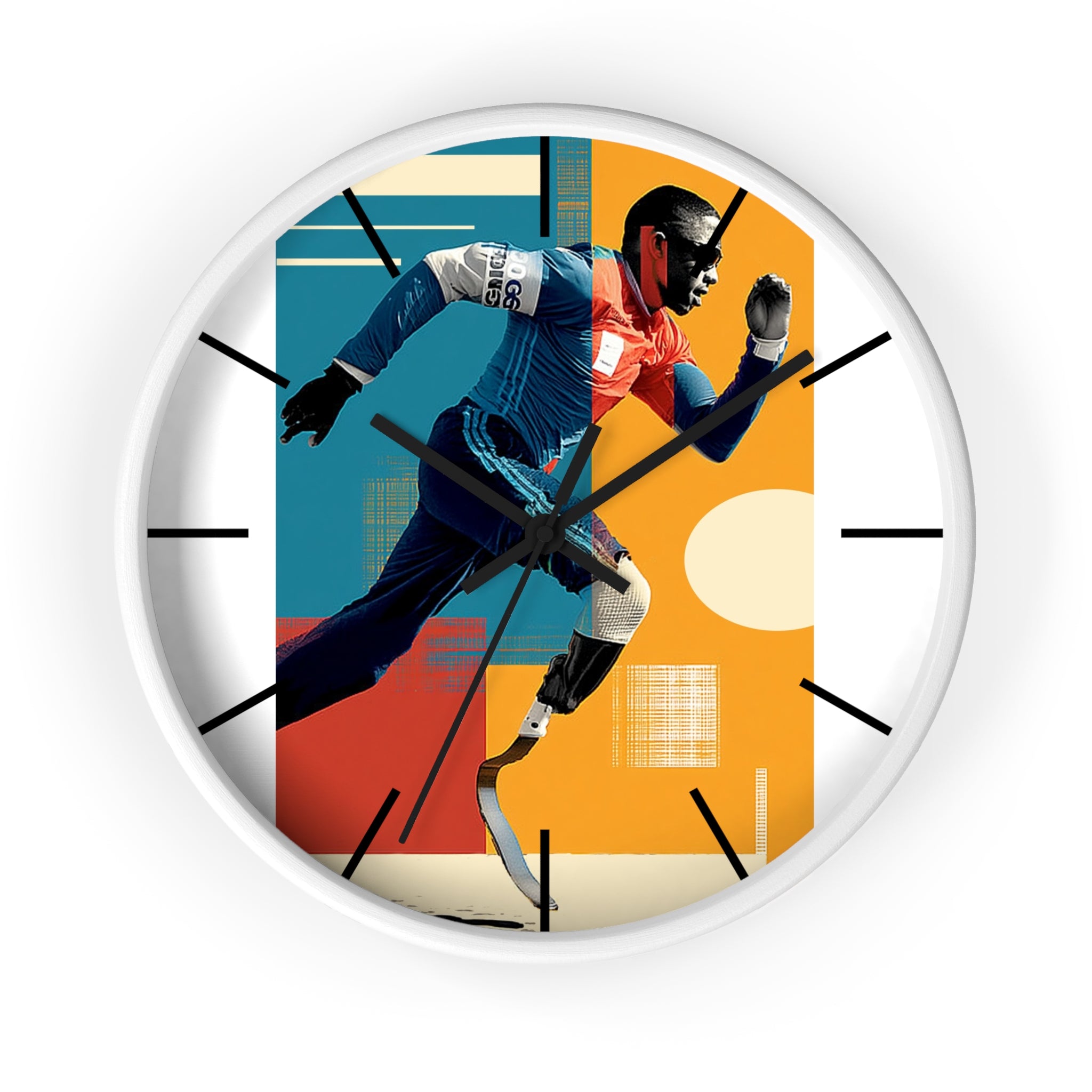 Motivational Sports Course Wall Clock, Inspirational Decor for Athletes, Fitness Gift, Perfect for Home Gym, Competition, or Office