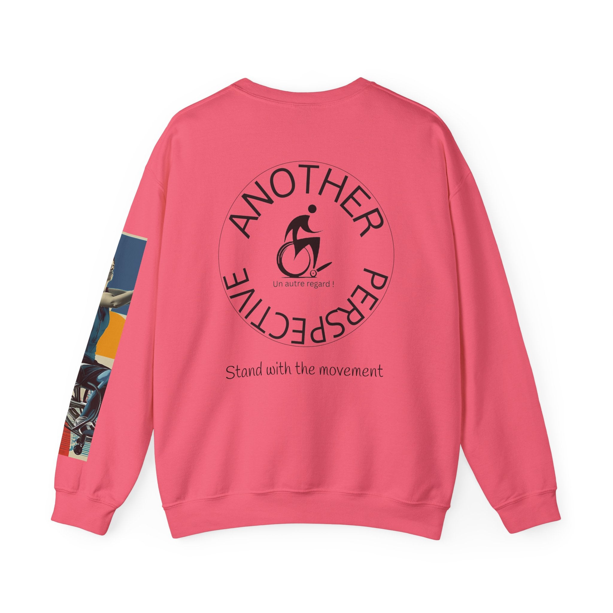 Inclusive WheelChair Basket Sports Themed Sweatshirt for Empowerment, Unisex Heavy Blend Crewneck, Inspirational Gift for Activists