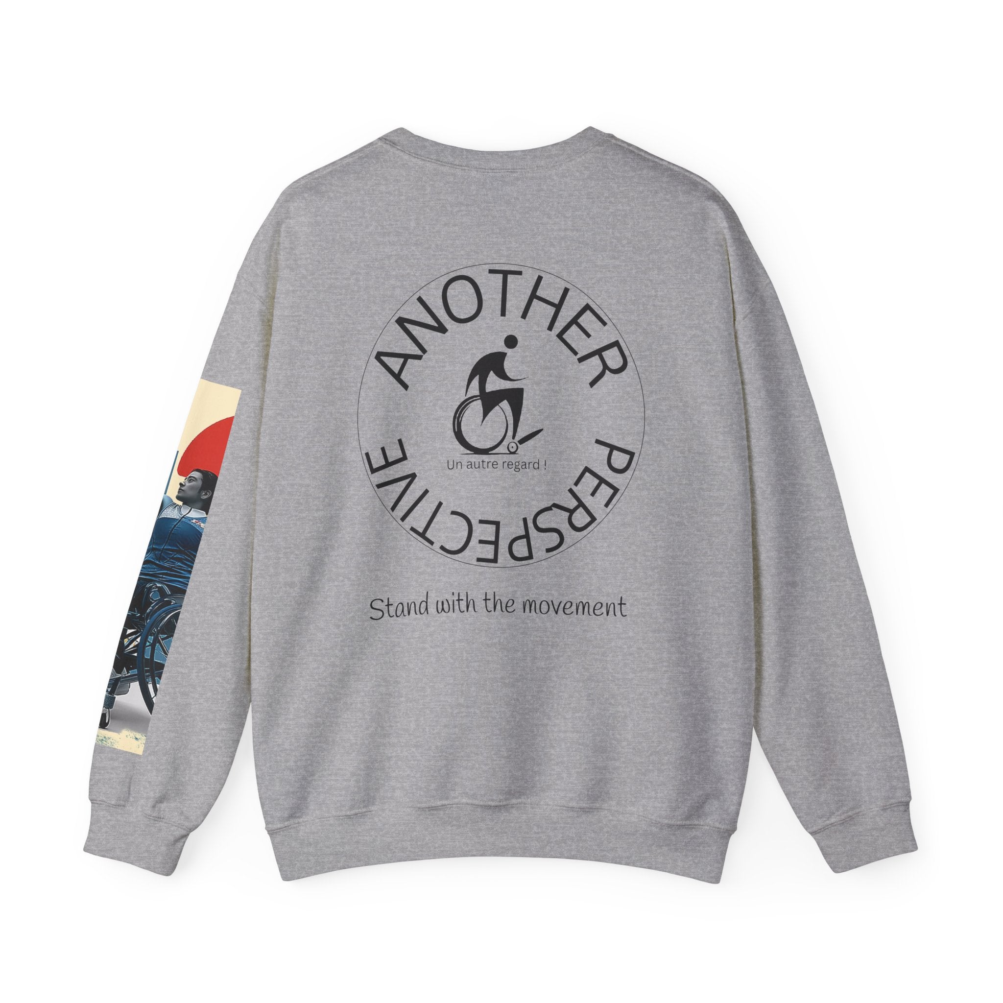 Inclusive WheelChair Basket Sports Themed Sweatshirt for Empowerment, Unisex Heavy Blend Crewneck, Inspirational Gift for Activists