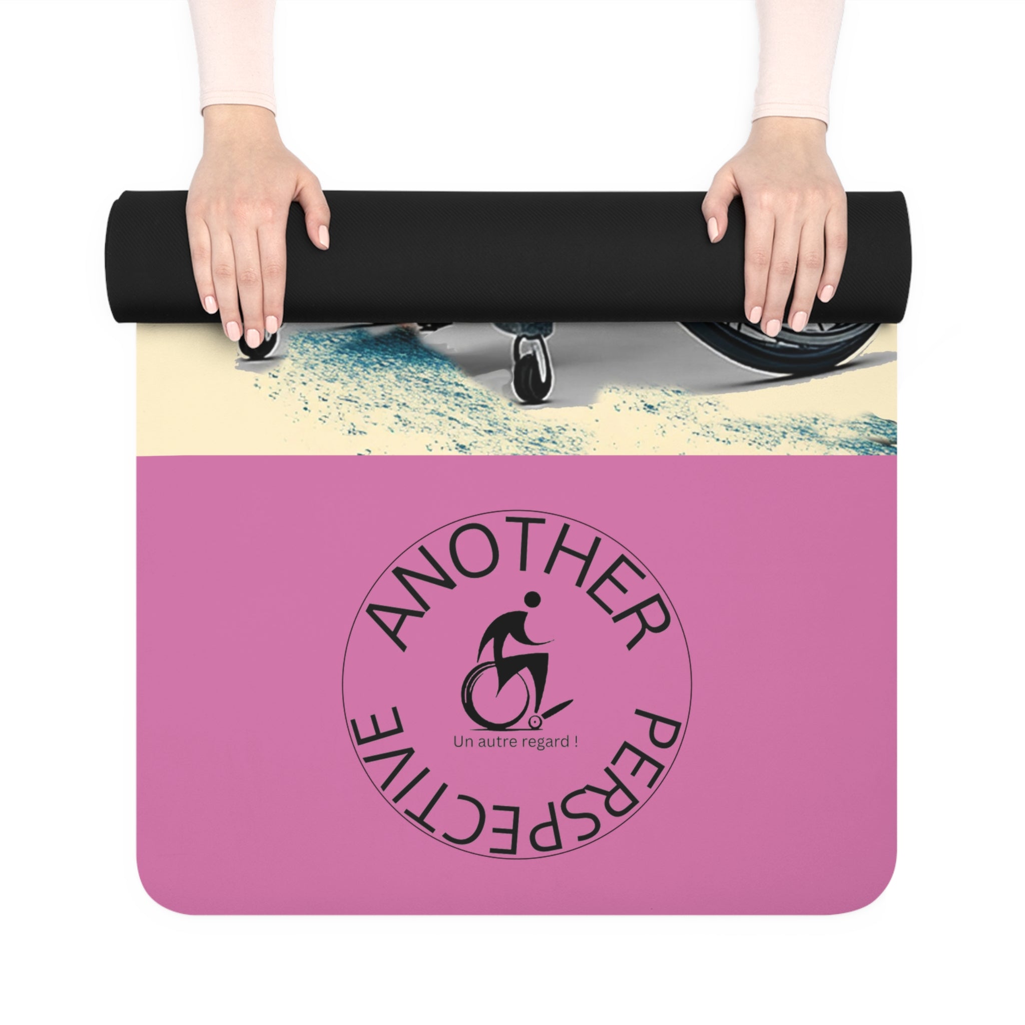Rubber Yoga Mat with Inspirational Design - Ideal for Fitness Lovers, Home Workouts, Yoga Classes, Mindfulness, Gift for Yogis