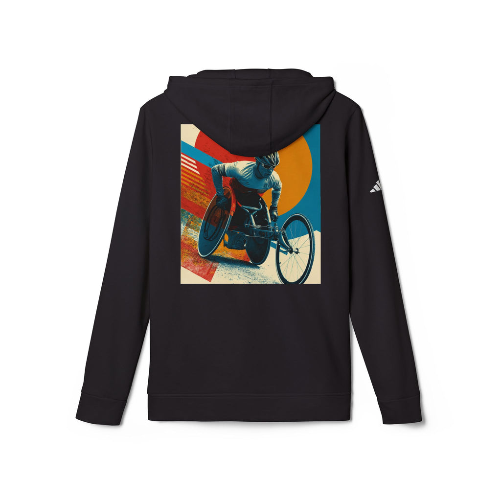 Adaptive Sports Wheelchair Course Hoodie - Unisex Fleece with Vibrant Design, Ideal for Athletes, Casual Wear, Gifts, Active Lifestyle