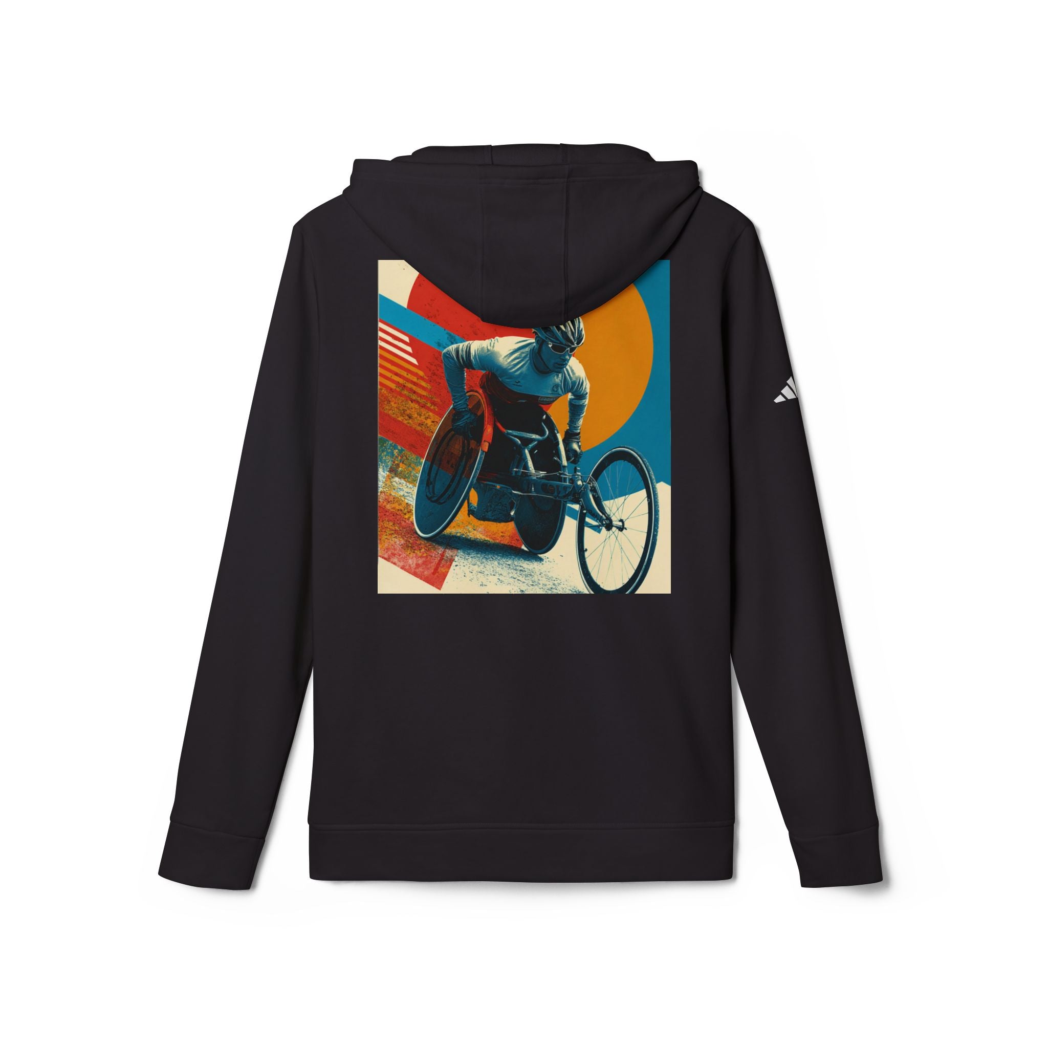 Adaptive Sports Wheelchair Course Hoodie - Unisex Fleece with Vibrant Design, Ideal for Athletes, Casual Wear, Gifts, Active Lifestyle