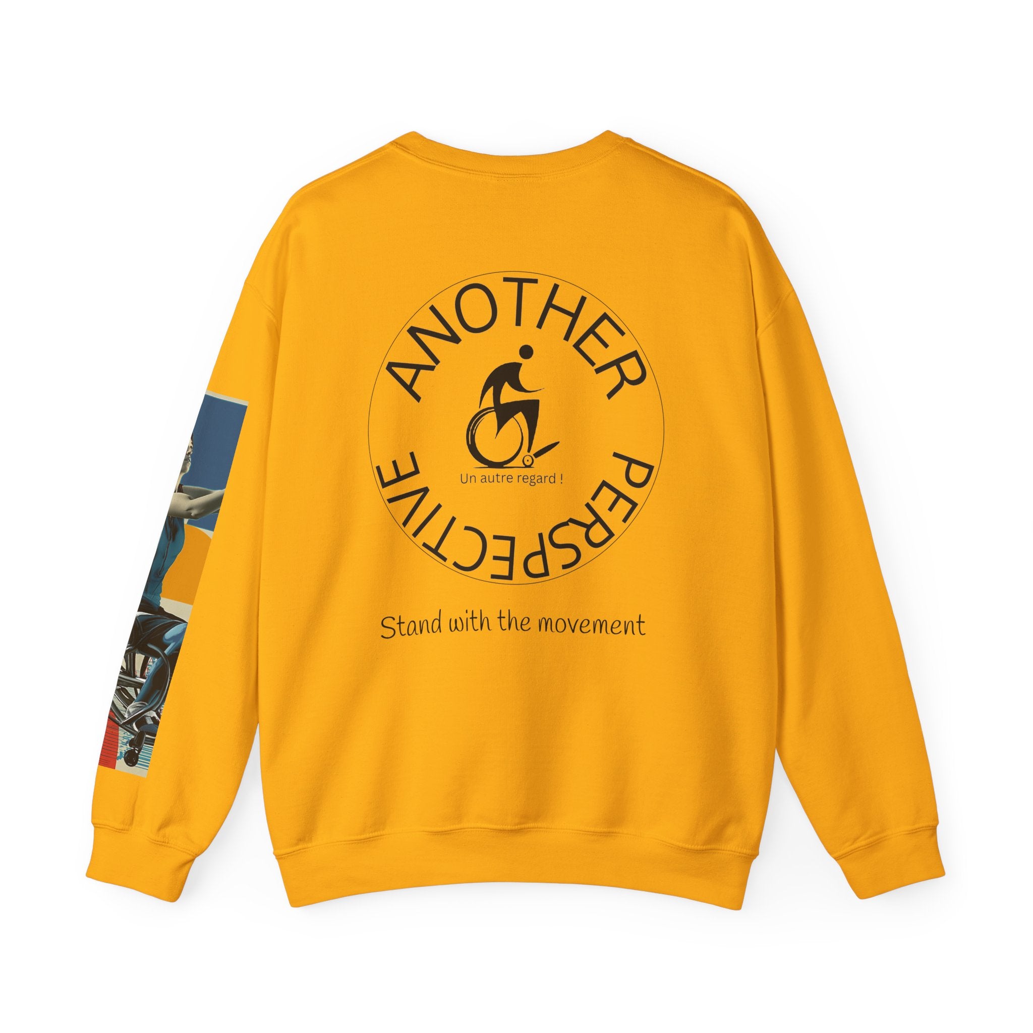 Inclusive WheelChair Basket Sports Themed Sweatshirt for Empowerment, Unisex Heavy Blend Crewneck, Inspirational Gift for Activists