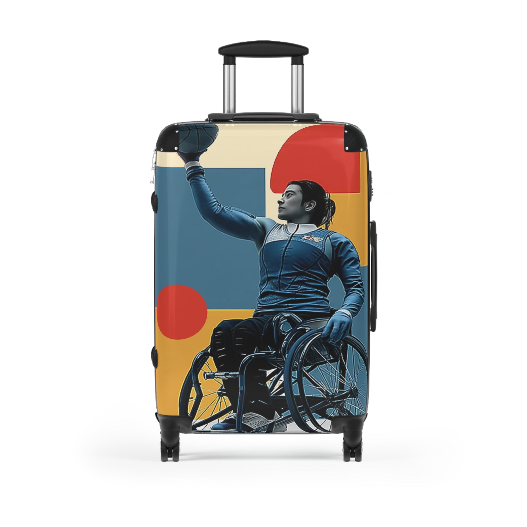 Wheelchair Basket Athlete Suitcase - Travel Gear for Adaptive Sports, Unique Luggage, Inspirational Gift, Mobility Travel, Adventure Bag