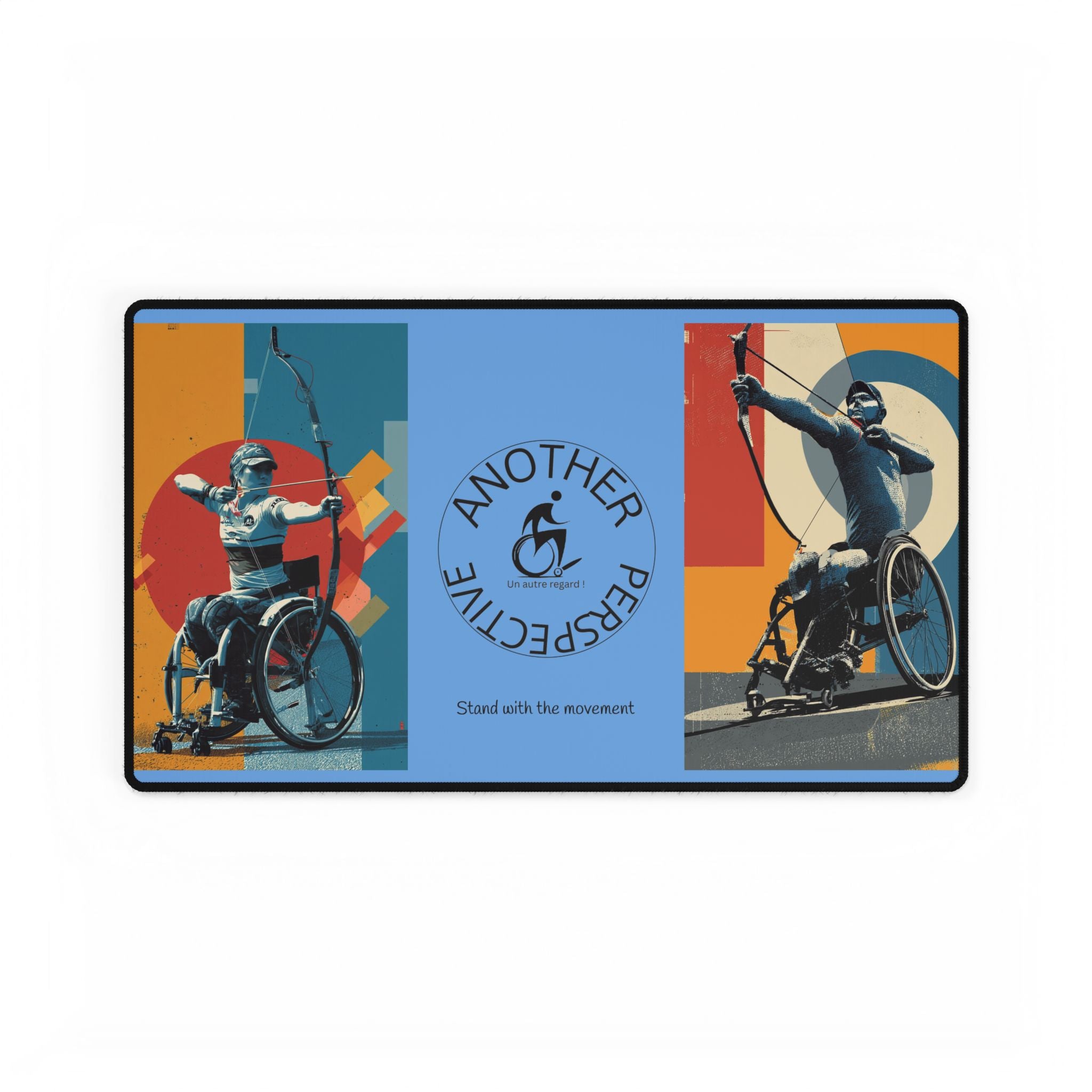 Adaptive Archery Wheelchair Athléte Sports Desk Mat - Another Perspective | Motivational Workspace Décor, Office Gift, Inspirational Desk Pad, Home Office Decor, [...]
