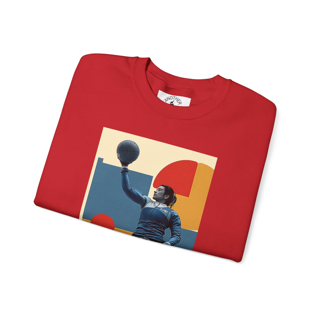 Inclusive WheelChair Basket Sports Themed Sweatshirt for Empowerment, Unisex Heavy Blend Crewneck, Inspirational Gift for Activists