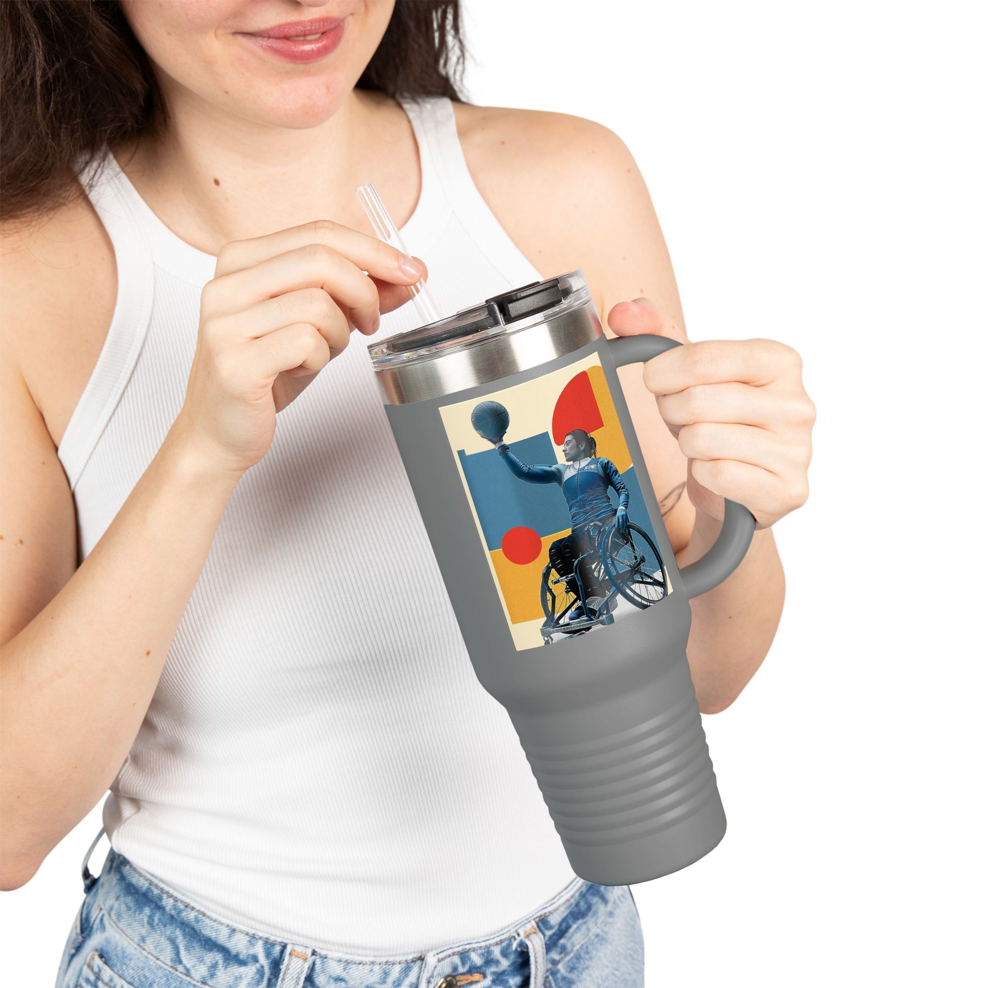 Vibrant Insulated Travel Mug, 40oz | Stylish Drinkware for Outdoor Adventures, Sports, Travel, Gifts