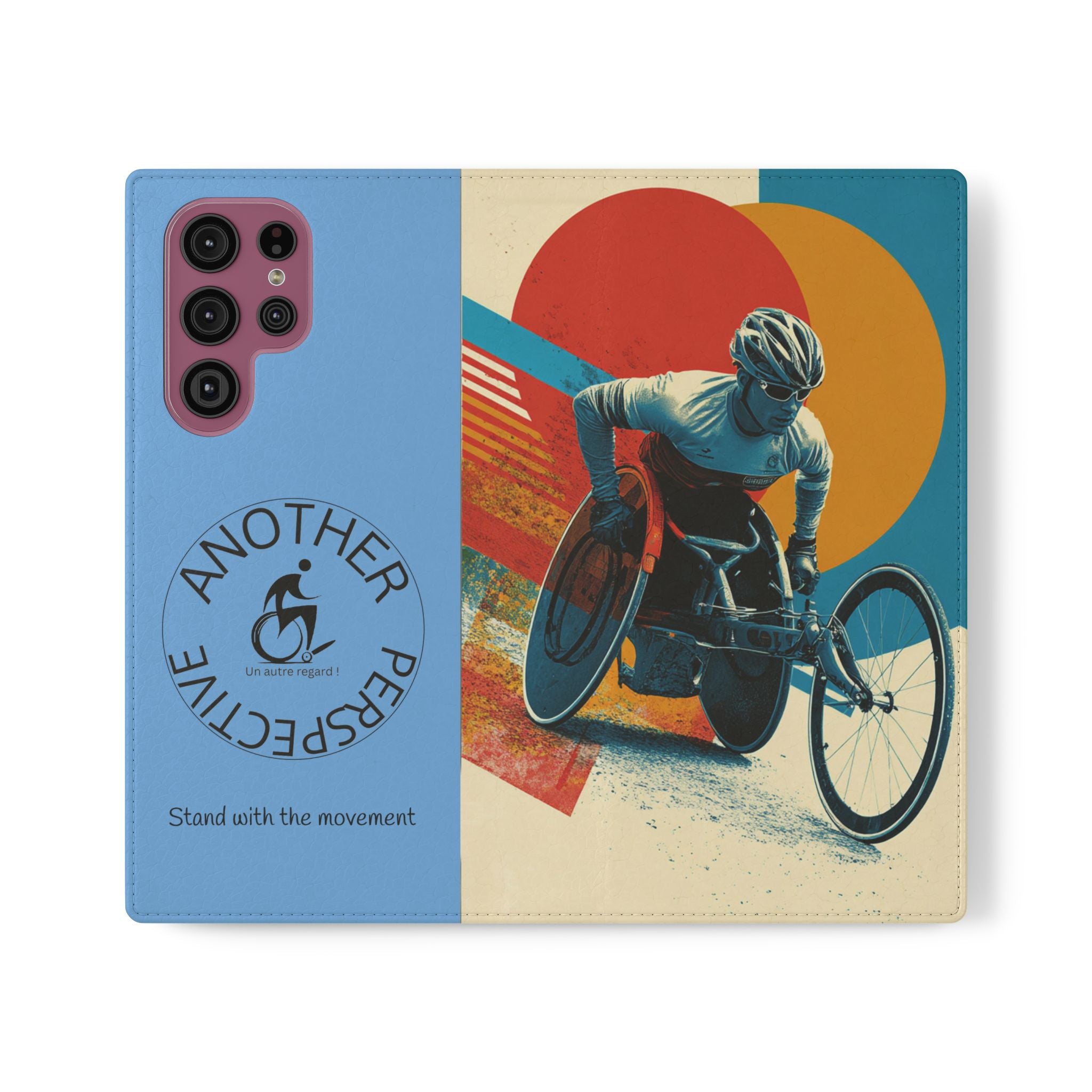 Mobility Advocate Flip Case for Phone Wheelchair, Supportive Gift for Activists, Stylish Wallet Phone Case, Perfect for Everyday Use