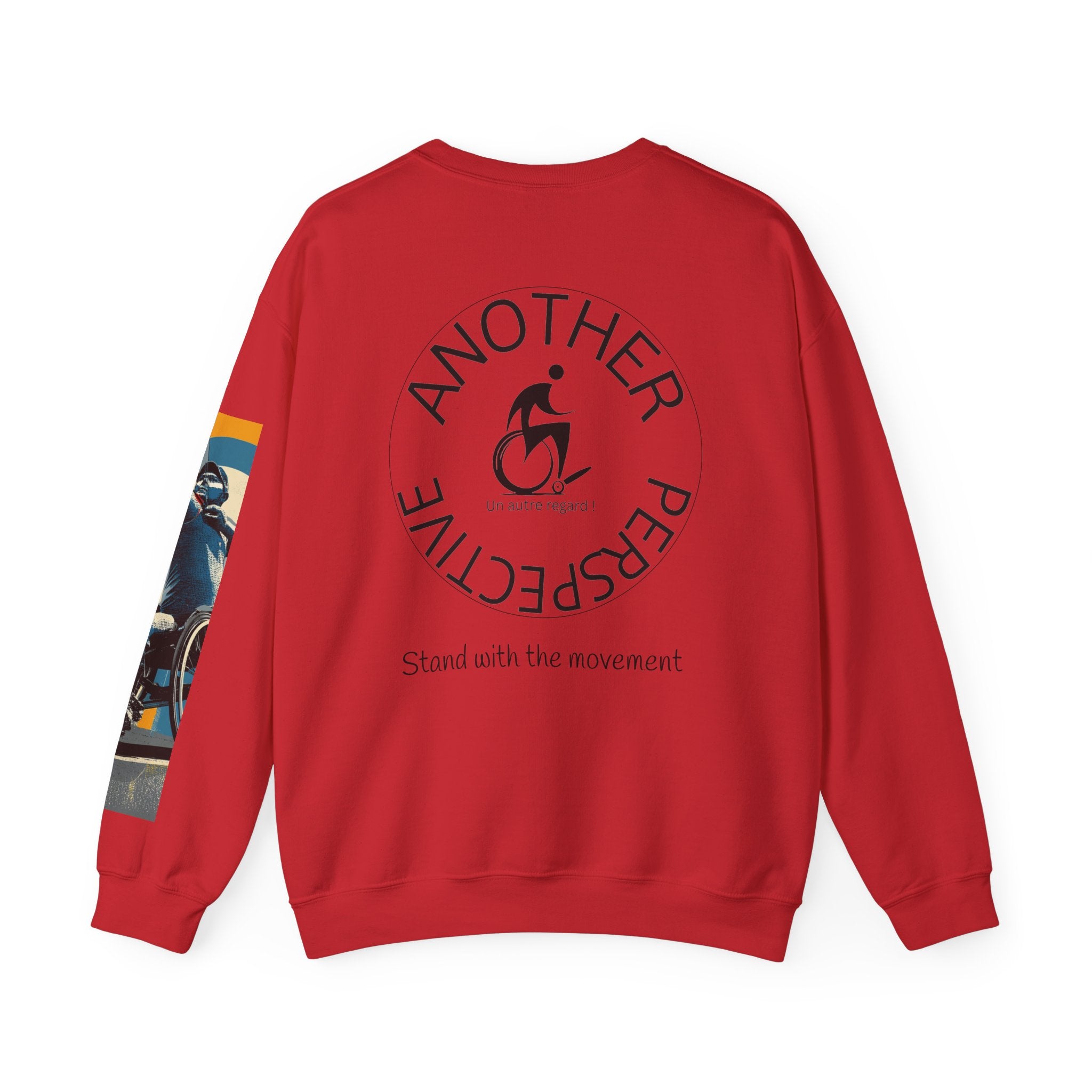 Inclusive WheelChair Archery Sports Themed Sweatshirt for Empowerment, Unisex Heavy Blend Crewneck, Inspirational Gift for Activists