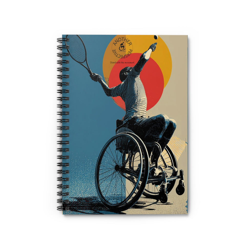 Inspirational Spiral Notebook Tennis- Empowering Artwork, Ideal for Goal-Setting, Journaling, Gifts for Athletes, Rehab Tools, Women's Empowerment