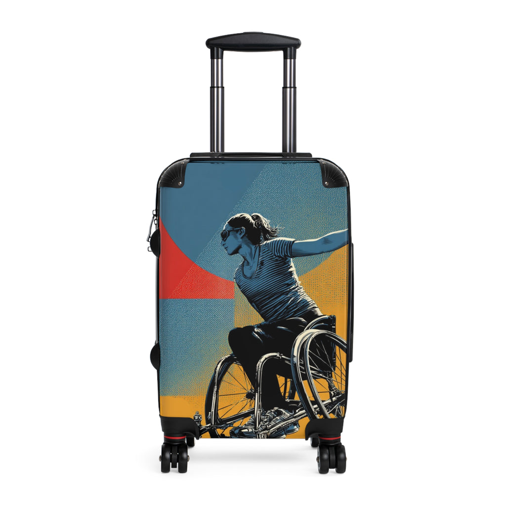 Wheelchair Tennis Athlete Suitcase - Travel Gear for Adaptive Sports, Unique Luggage, Inspirational Gift, Mobility Travel, Adventure Bag