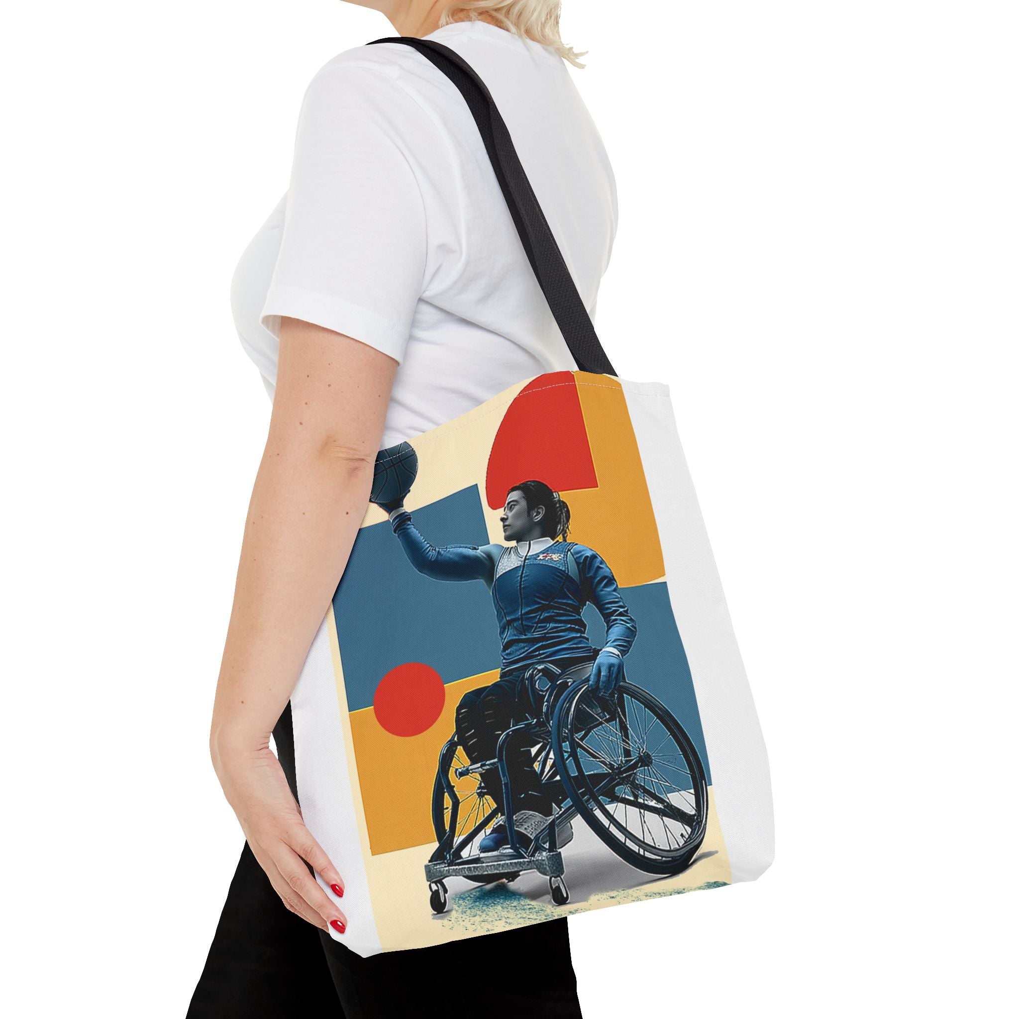 Inspirational Wheelchair Sports Tote Bag | Motivational Gym Bag, Everyday Use, Eco-Friendly Gift, Unique Sporty Design