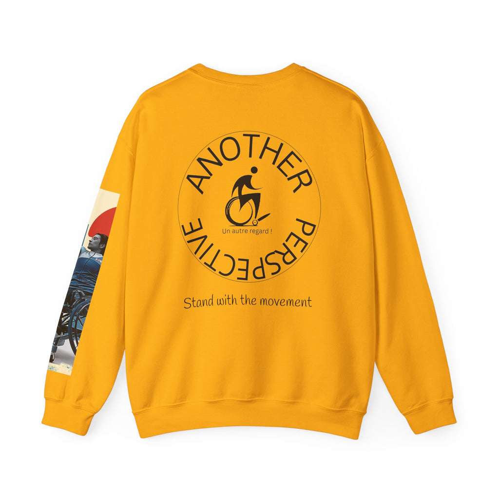 Inclusive WheelChair Basket Sports Themed Sweatshirt for Empowerment, Unisex Heavy Blend Crewneck, Inspirational Gift for Activists