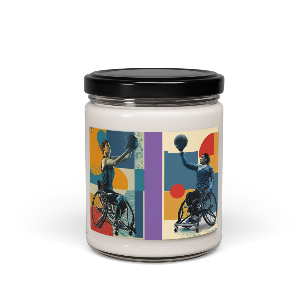 Artistic Wheelchair Basket Scented Candle - Relaxation Decor for Sports Lovers, Candles for Gifts, Home Fragrance, Unique Gifts