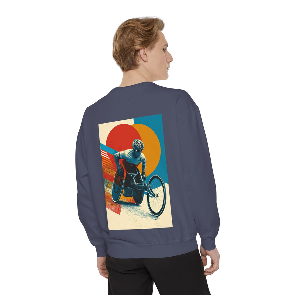 Inspirational Unisex Sweatshirt - Motivational Sports Wheelchair course Design | Perfect for Coaches, Athletes, Gifts, Casual Wear, and Events