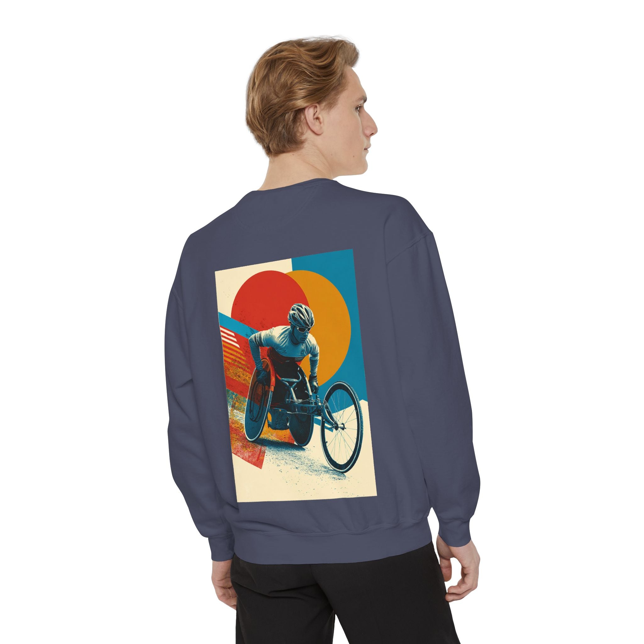 Inspirational Unisex Sweatshirt - Motivational Sports Wheelchair course Design | Perfect for Coaches, Athletes, Gifts, Casual Wear, and Events