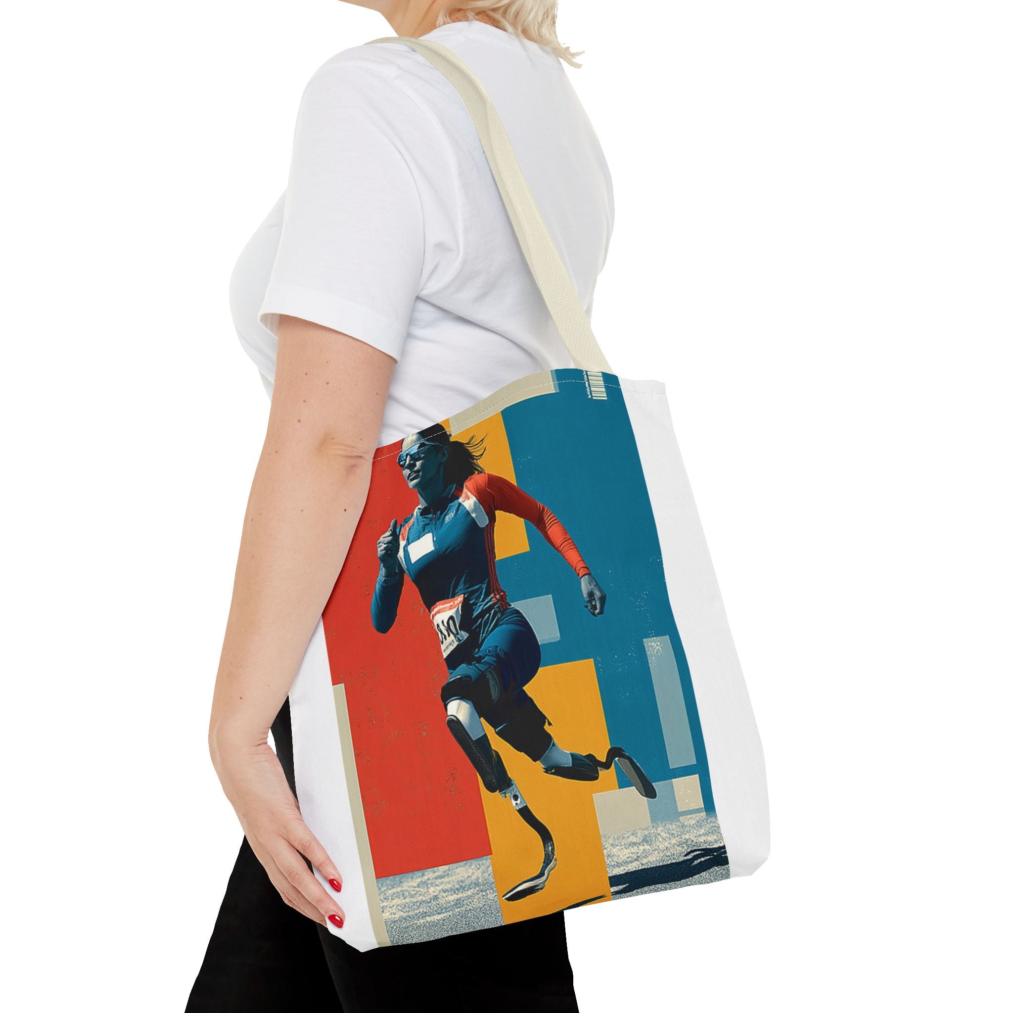 Inspirational Course Sports Tote Bag | Motivational Gym Bag, Everyday Use, Eco-Friendly Gift, Unique Sporty Design