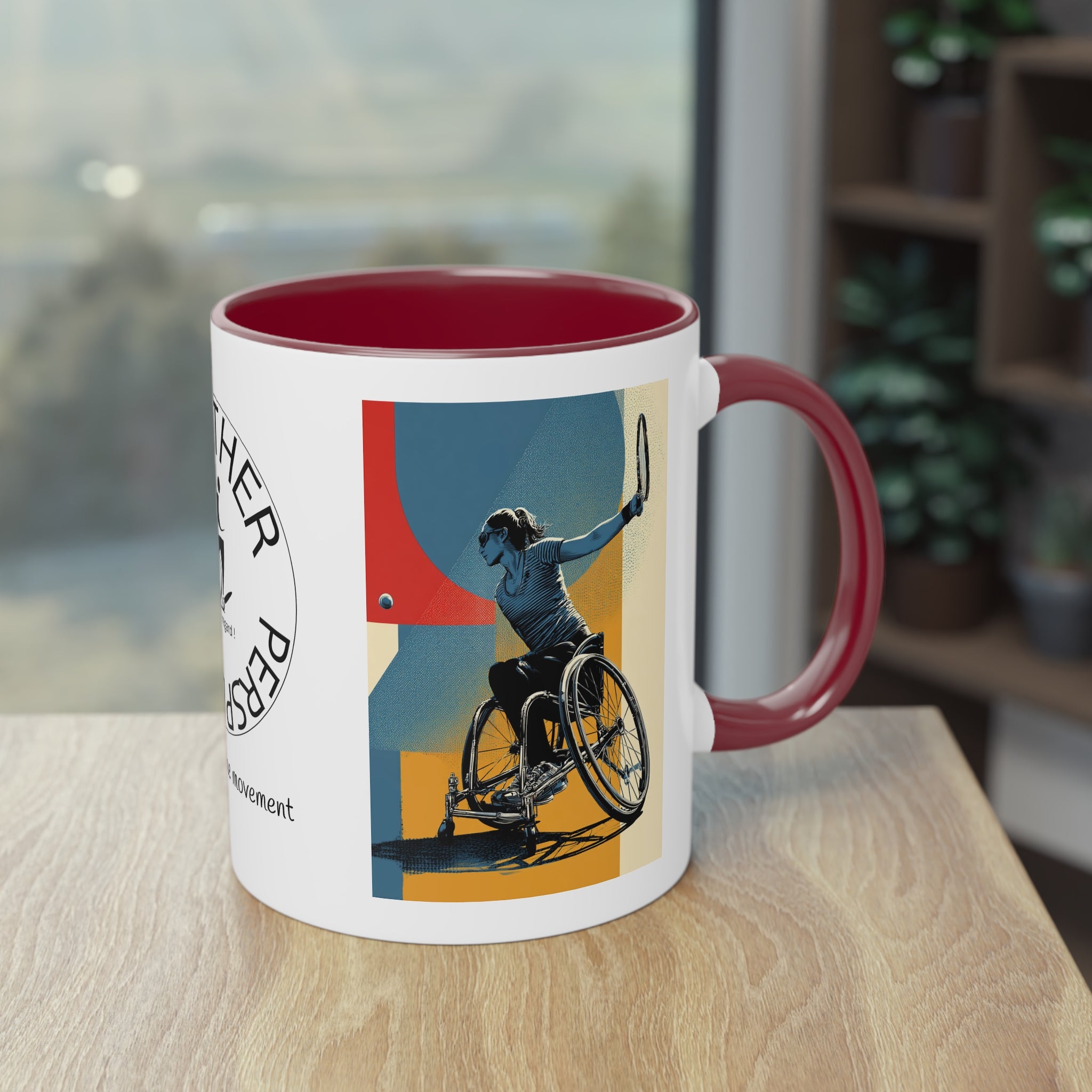 Dynamic Two-Tone Coffee Mug Tennis, Race-inspired Drinkware, Ideal Gift for Athletes, Motivational Morning Caffeine Boost, Sports Lover Cup