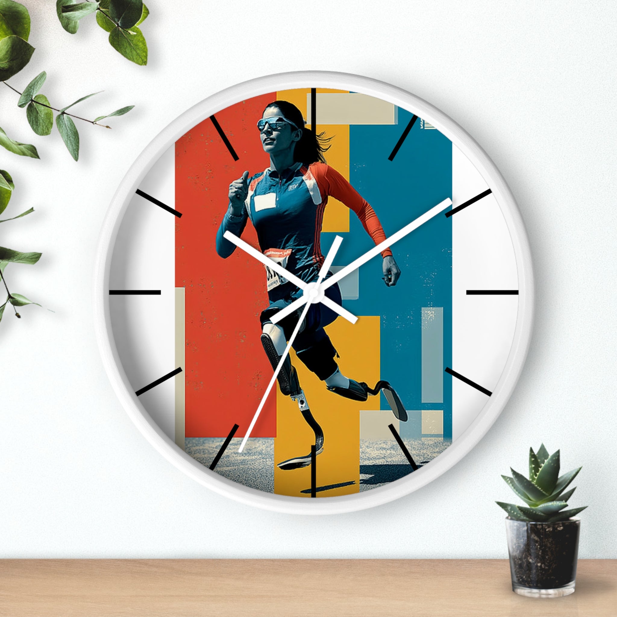 Motivational Sports Course Wall Clock, Inspirational Decor for Athletes, Fitness Gift, Perfect for Home Gym, Competition, or Office