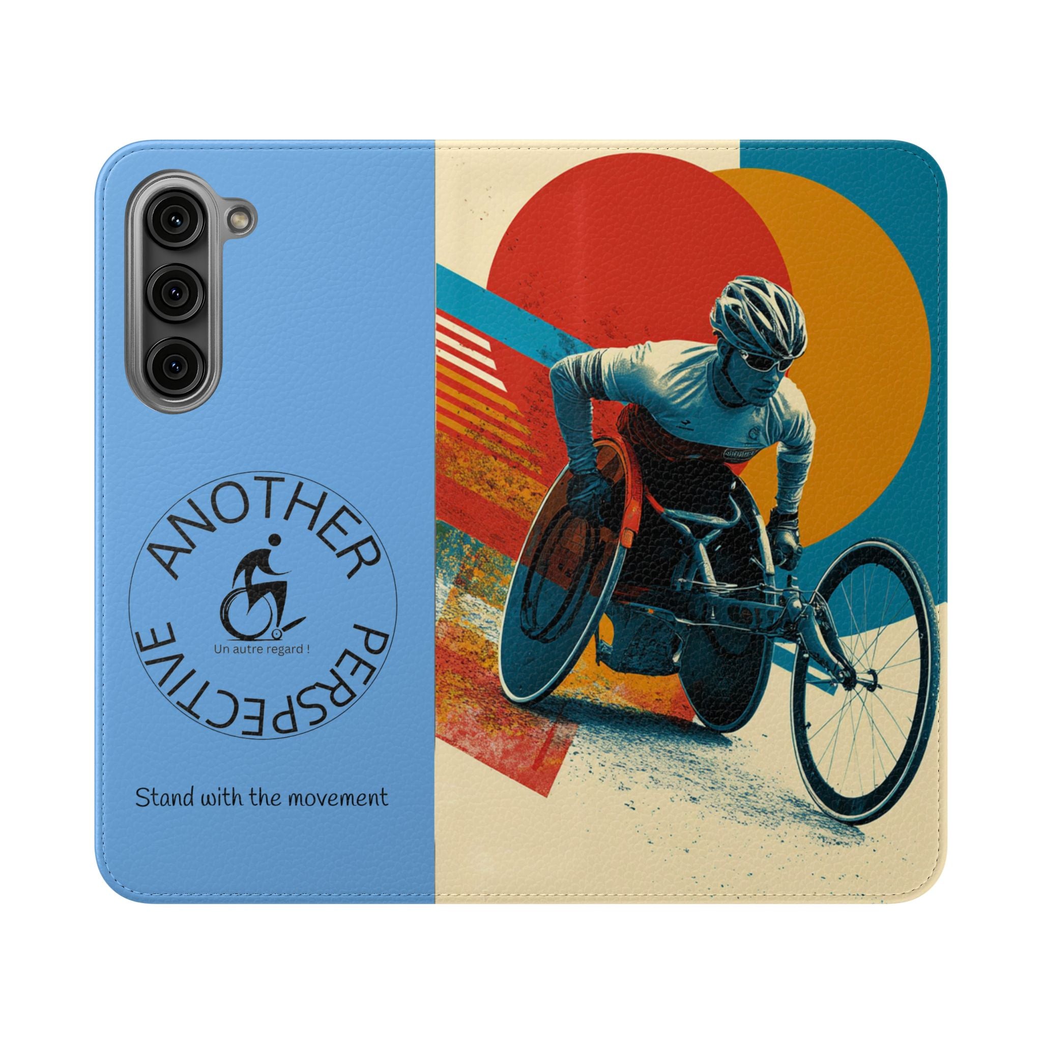 Mobility Advocate Flip Case for Phone Wheelchair, Supportive Gift for Activists, Stylish Wallet Phone Case, Perfect for Everyday Use