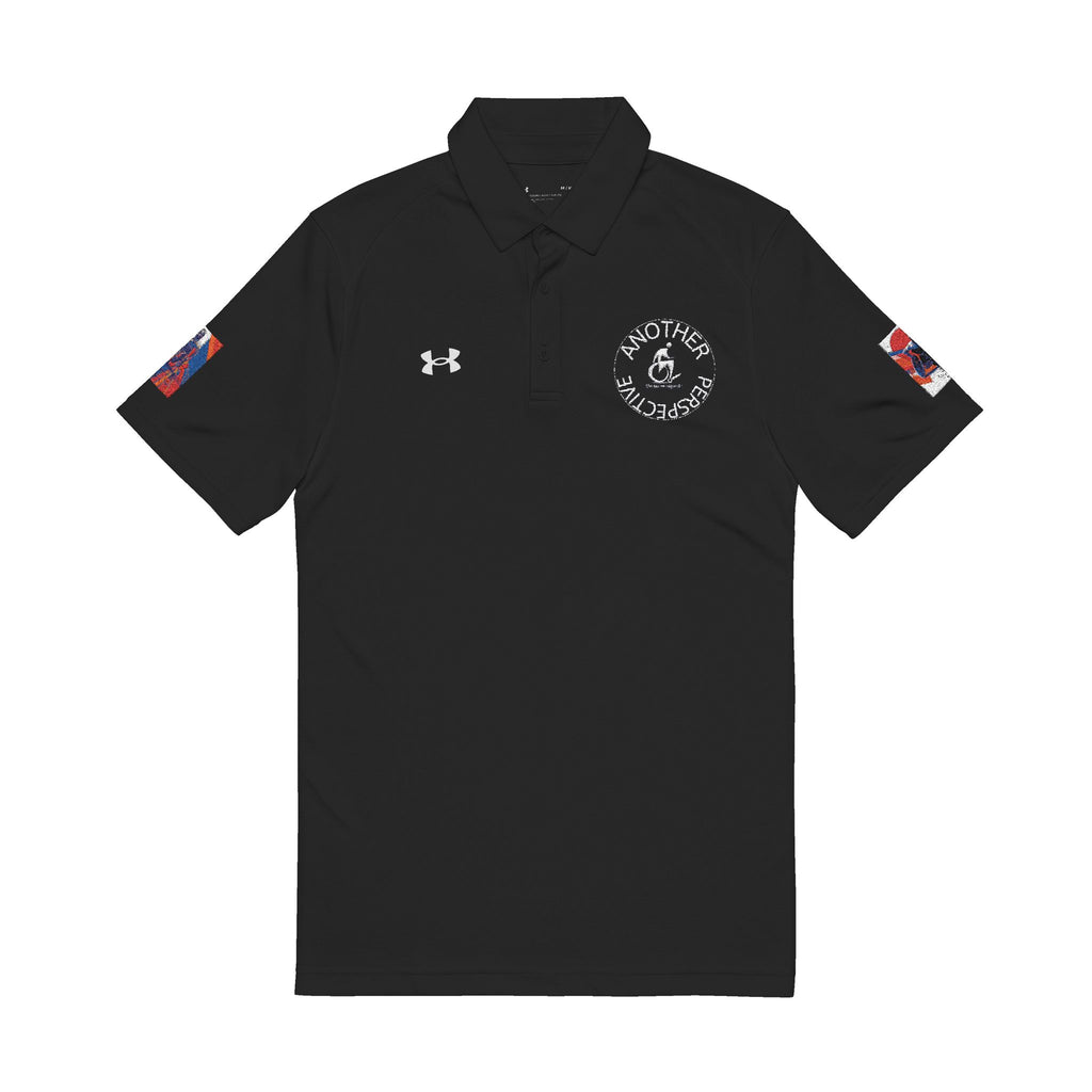 Men's Performance Polo Shirt wheelchair course , Stylish Athletic Wear, Casual Golf Shirt, Great for Summer Outings, Ideal Gift for Dads