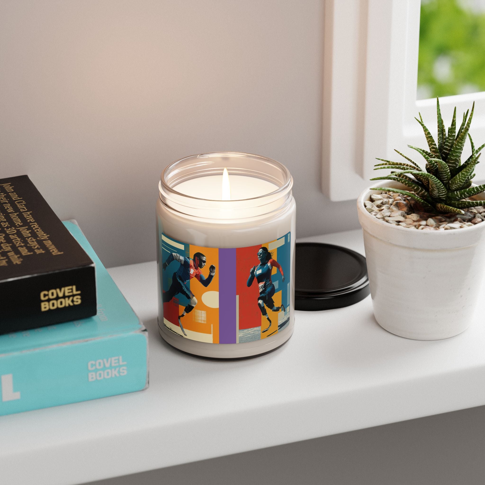 Artistic Wheelchair Course Scented Candle - Relaxation Decor for Sports Lovers, Candles for Gifts, Home Fragrance, Unique Gifts