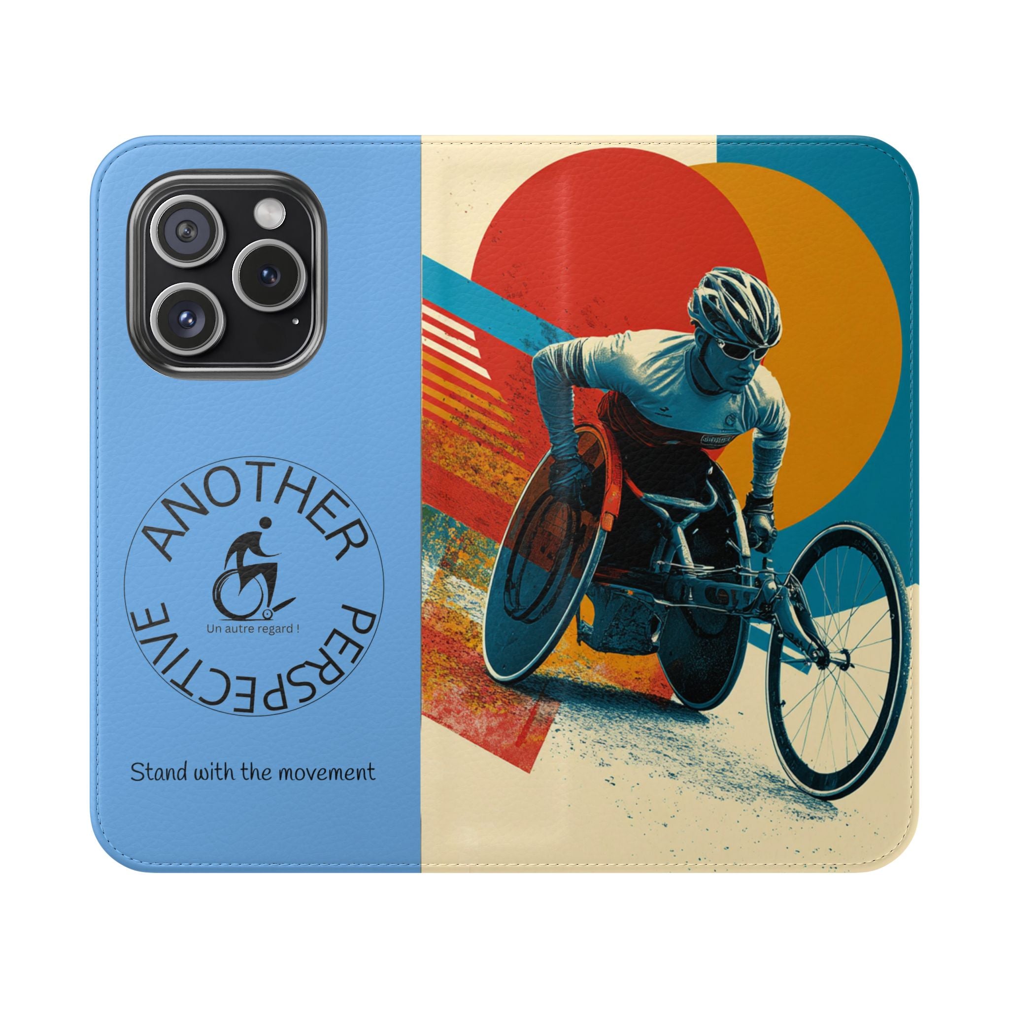 Mobility Advocate Flip Case for Phone Wheelchair, Supportive Gift for Activists, Stylish Wallet Phone Case, Perfect for Everyday Use