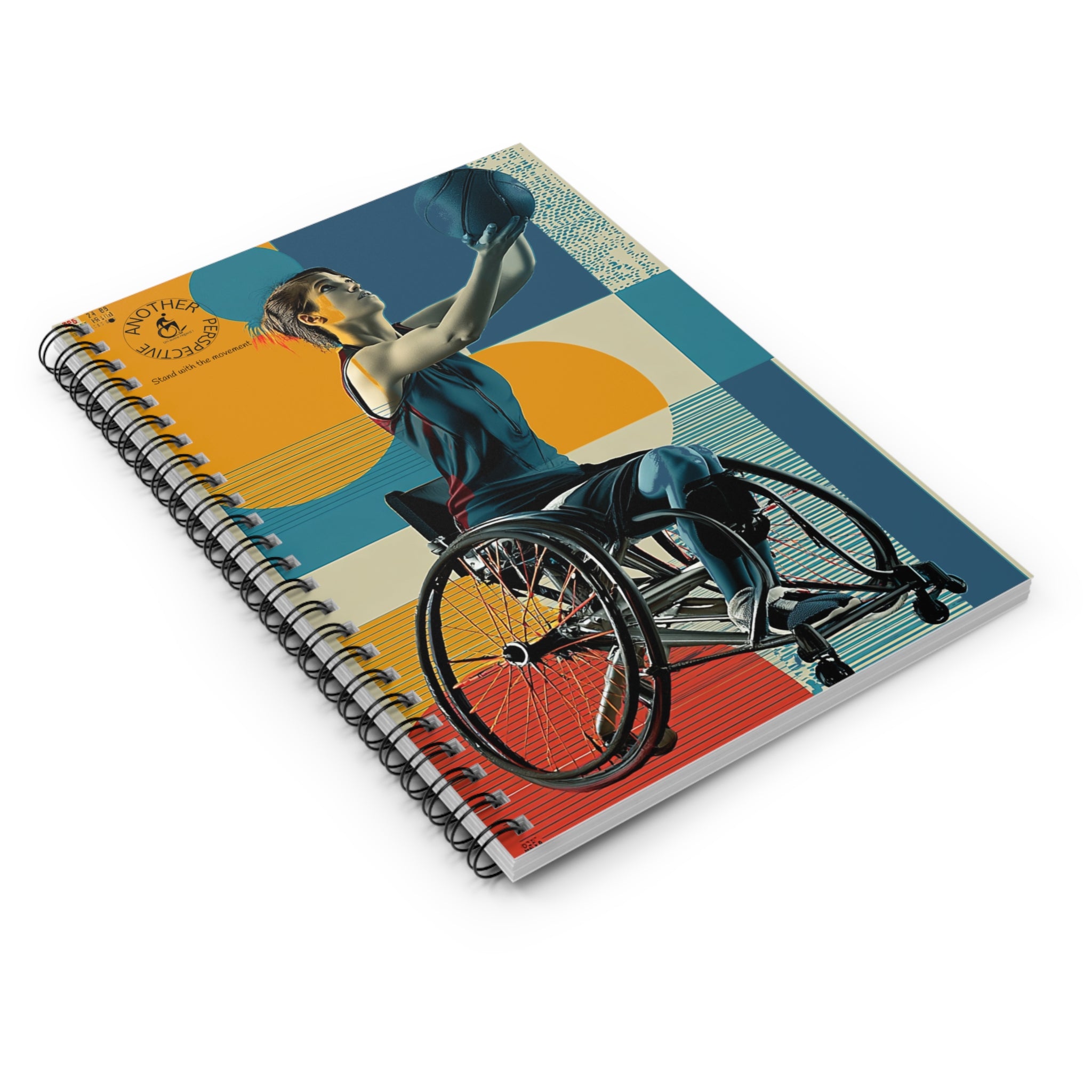 Inspirational Spiral Notebook Basket- Empowering Artwork, Ideal for Goal-Setting, Journaling, Gifts for Athletes, Rehab Tools, Women's Empowerment