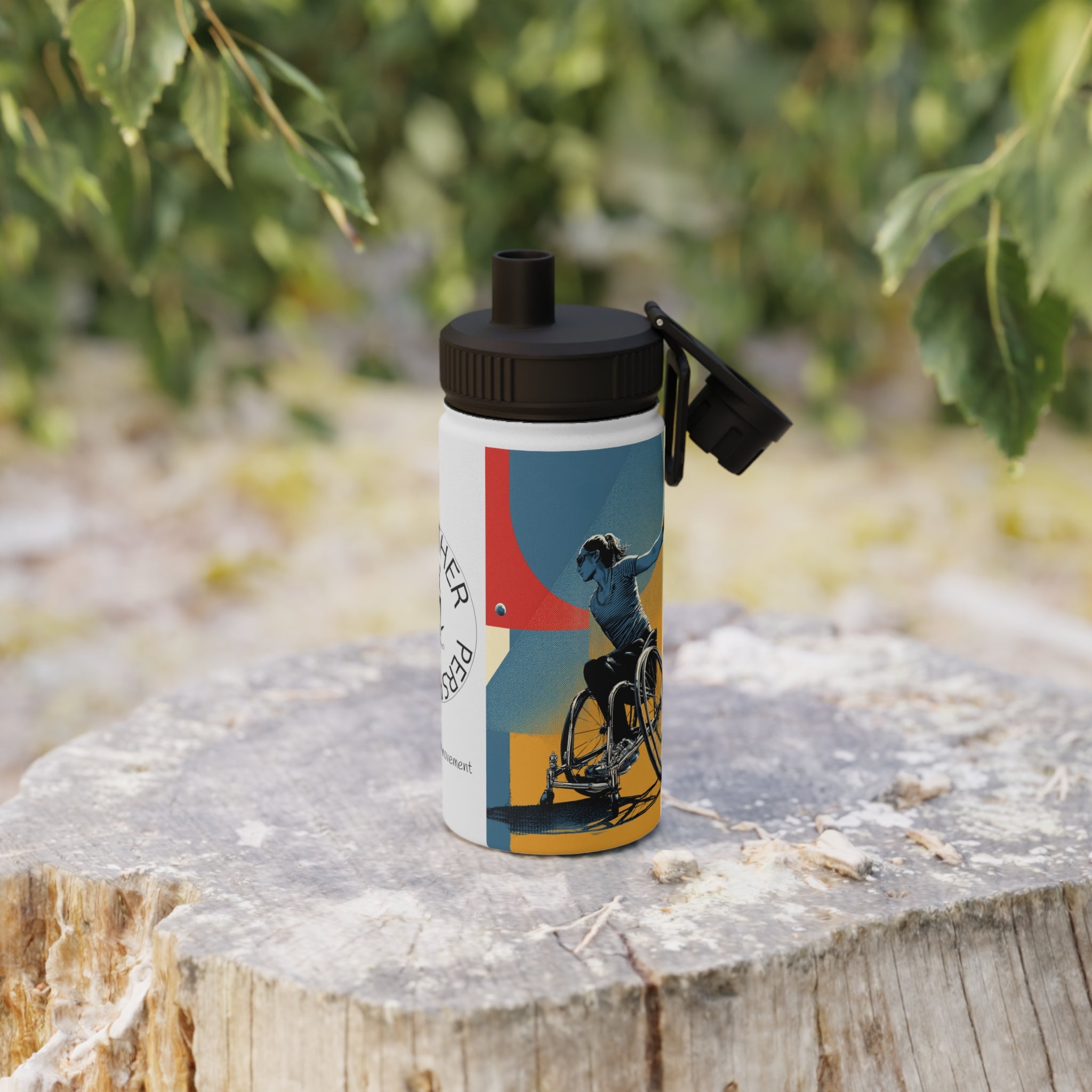 Vibrant Tennis Water Bottle, Stainless Steel Sports Bottle, Eco-Friendly Hydration, Outdoor Adventure Gear, Unique Gift for Cyclists