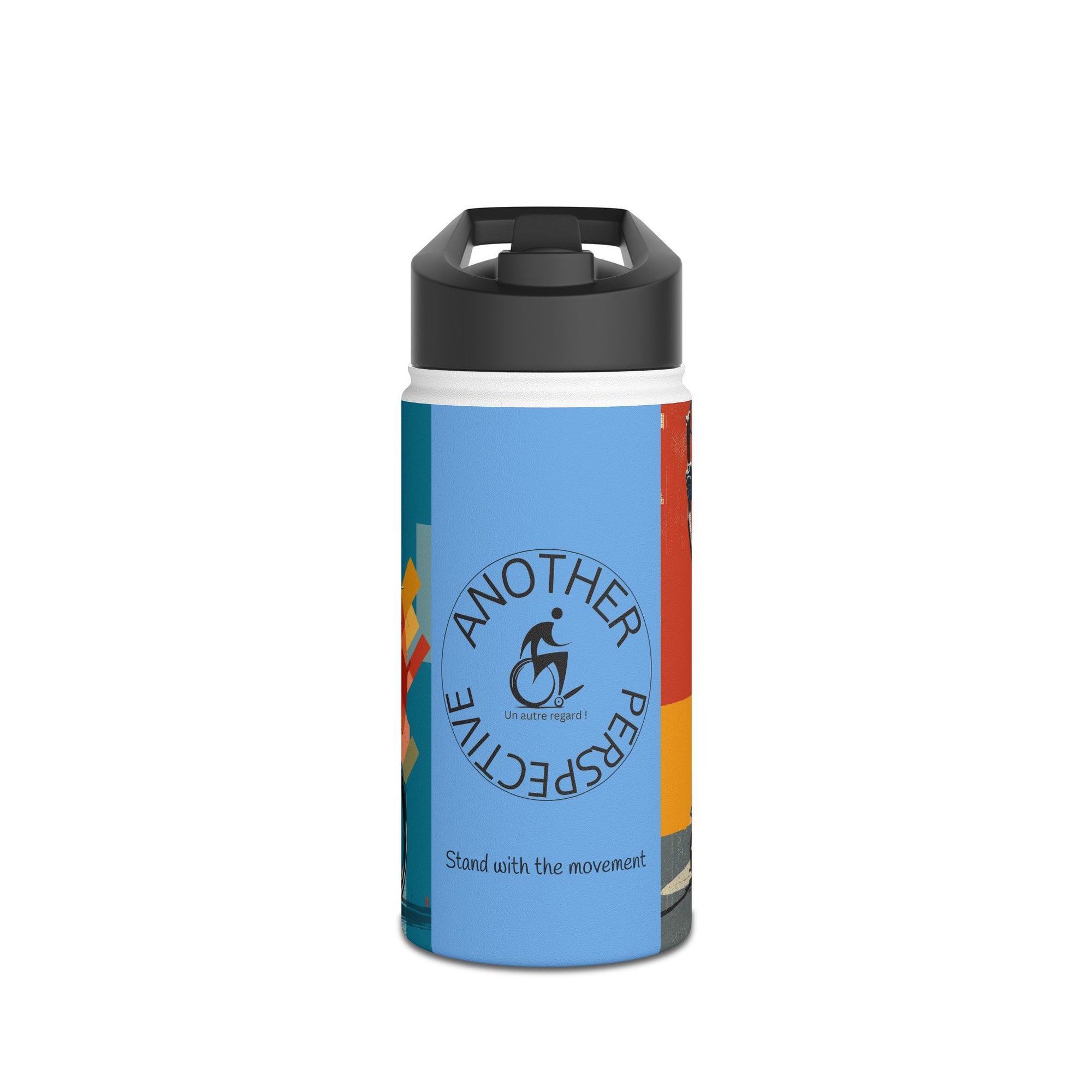 Colorful Stainless Steel Water Bottle – Para-sport Archery Design, Eco-Friendly Hydration, Gift Idea for All Athletes, Travel Mug, Fitness Accessory