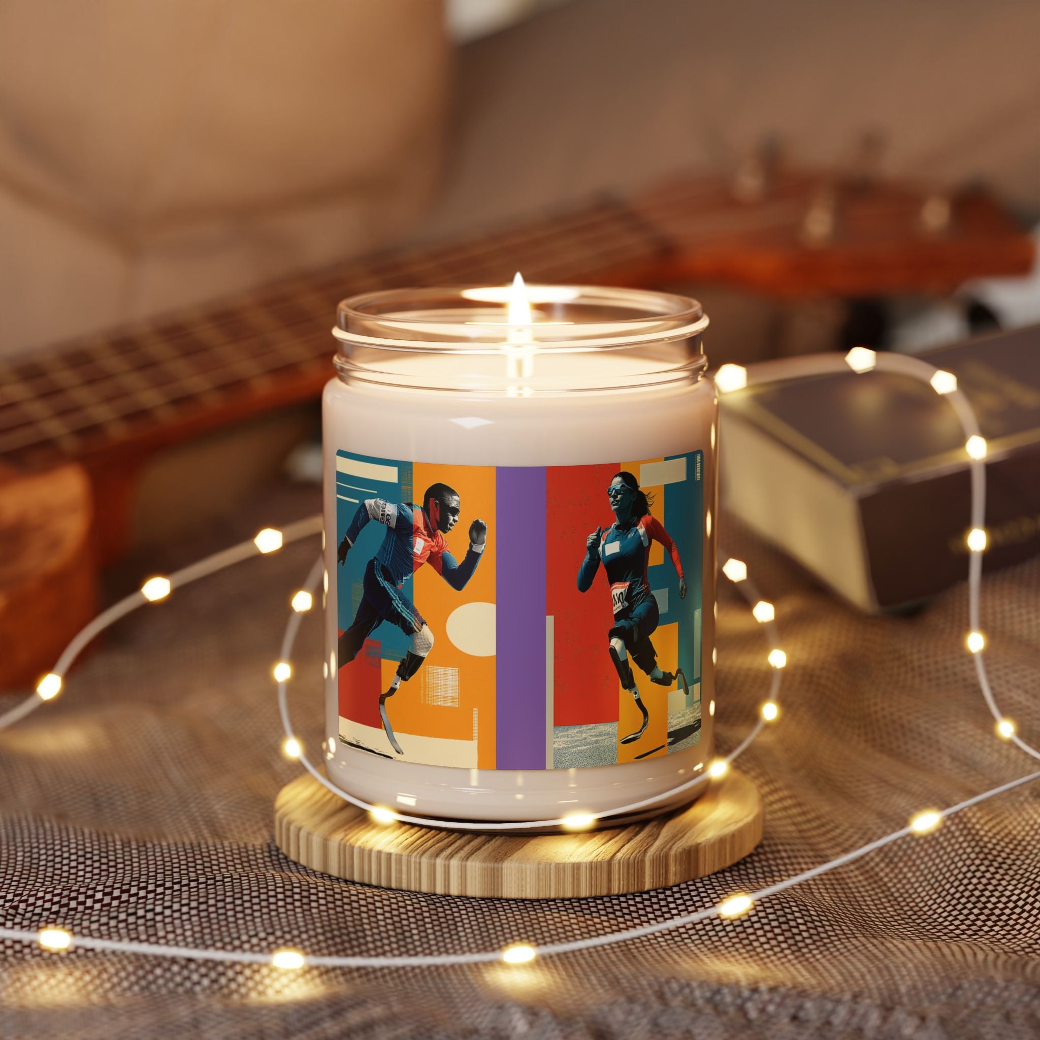 Artistic Wheelchair Course Scented Candle - Relaxation Decor for Sports Lovers, Candles for Gifts, Home Fragrance, Unique Gifts