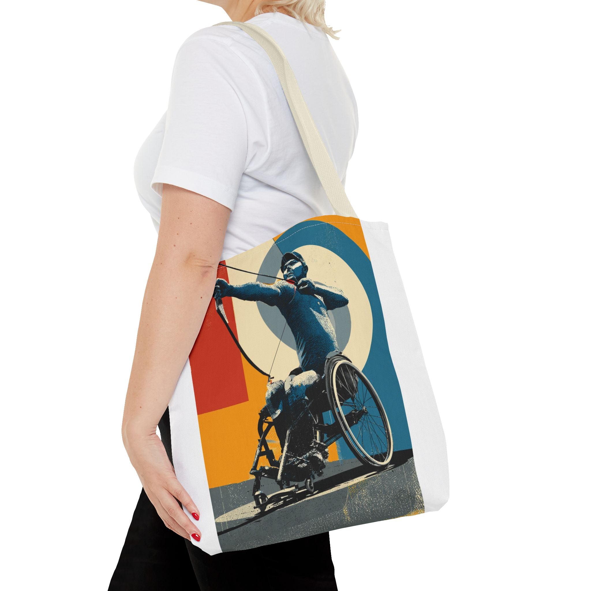 Inspirational Wheelchair Sports Tote Bag | Motivational Gym Bag, Everyday Use, Eco-Friendly Gift, Unique Sporty Design