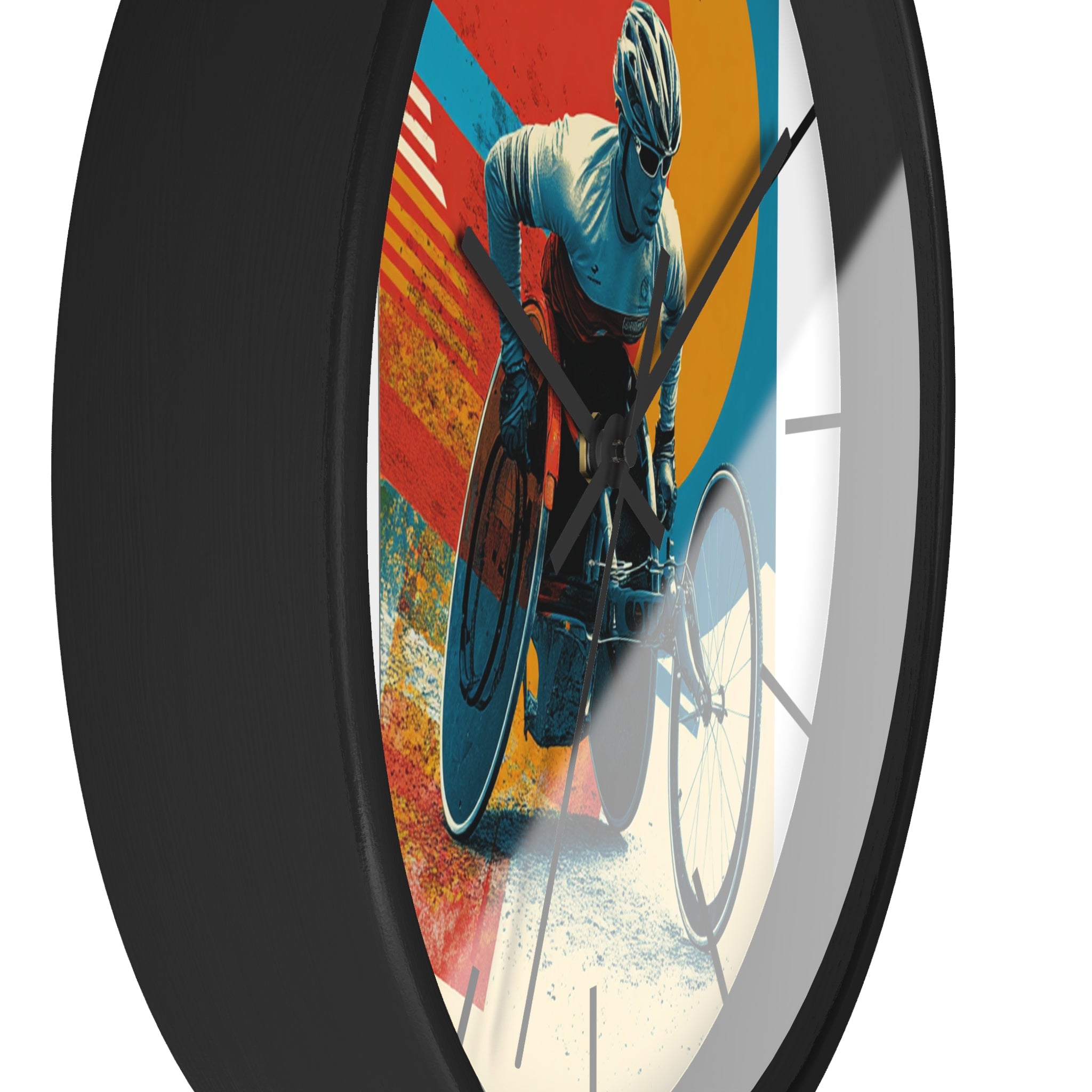 Motivational Wheelchair Sports Wall Clock, Inspirational Decor for Athletes, Fitness Gift, Perfect for Home Gym, Competition, or Office