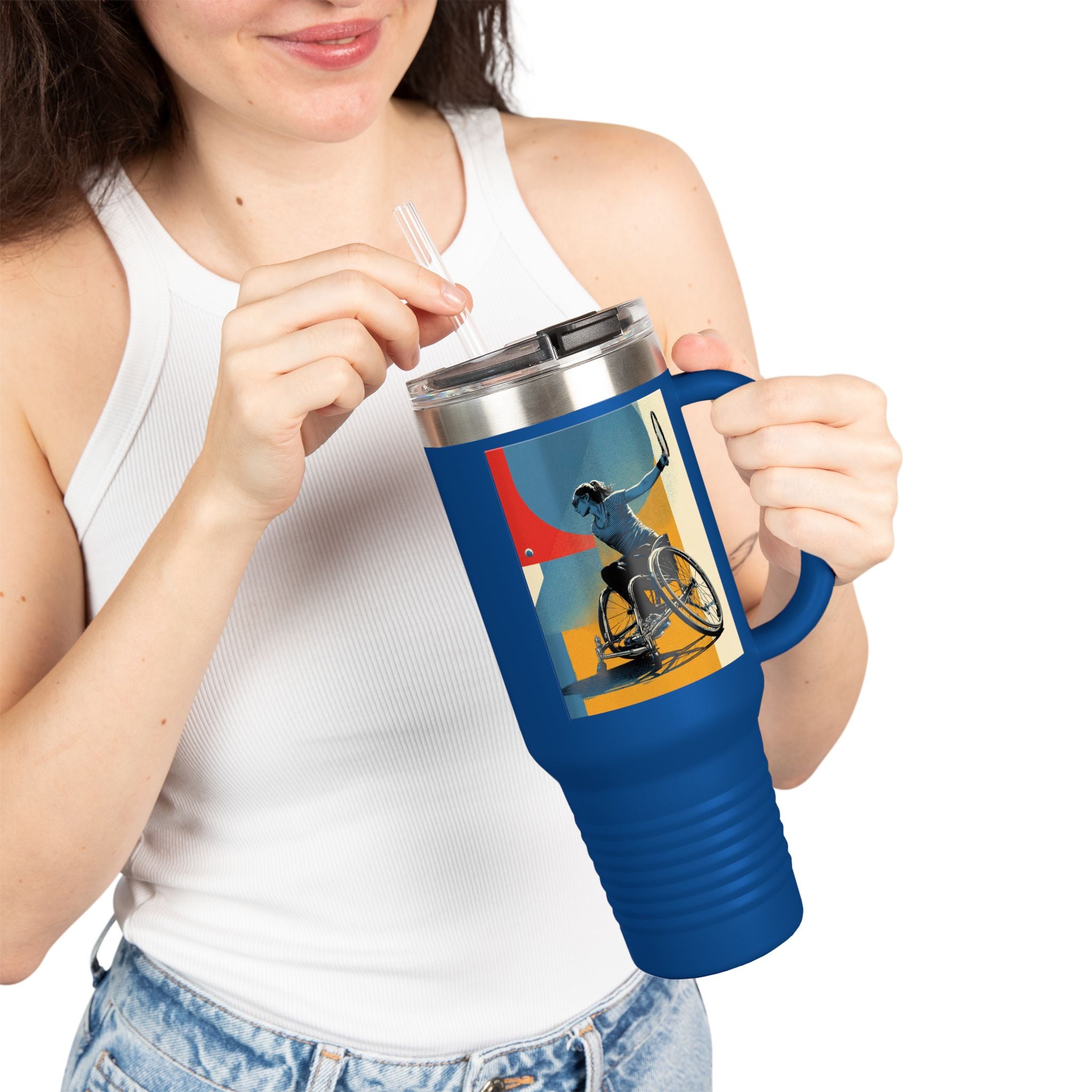 Vibrant Insulated Travel Mug, 40oz | Stylish Drinkware for Outdoor Adventures, Sports, Travel, Gifts