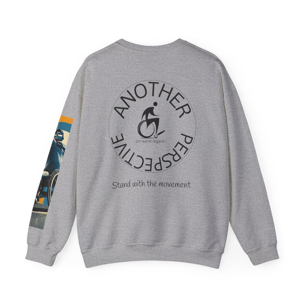 Inclusive WheelChair Archery Sports Themed Sweatshirt for Empowerment, Unisex Heavy Blend Crewneck, Inspirational Gift for Activists