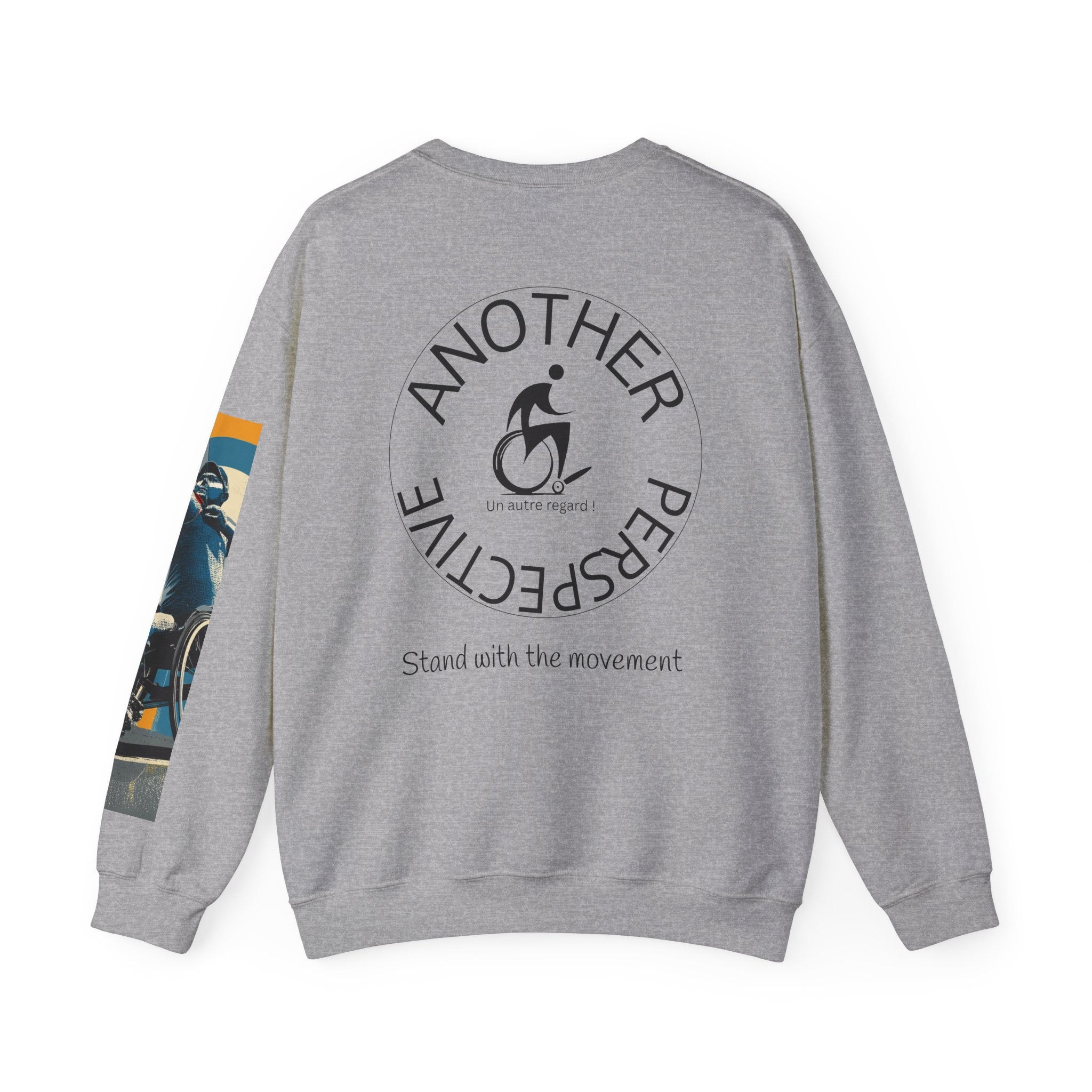 Inclusive WheelChair Archery Sports Themed Sweatshirt for Empowerment, Unisex Heavy Blend Crewneck, Inspirational Gift for Activists