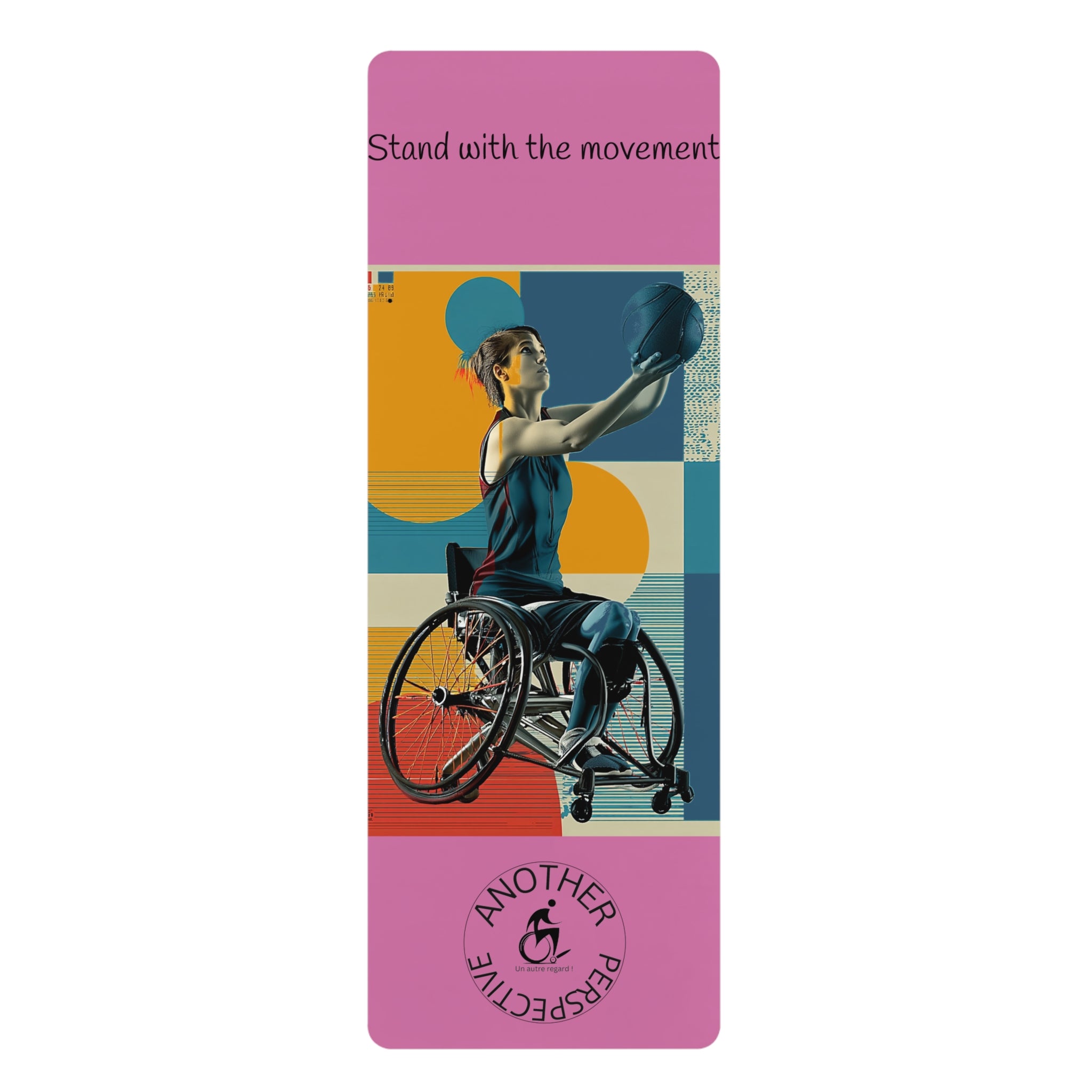Rubber Yoga Mat with Inspirational Design - Ideal for Fitness Lovers, Home Workouts, Yoga Classes, Mindfulness, Gift for Yogis