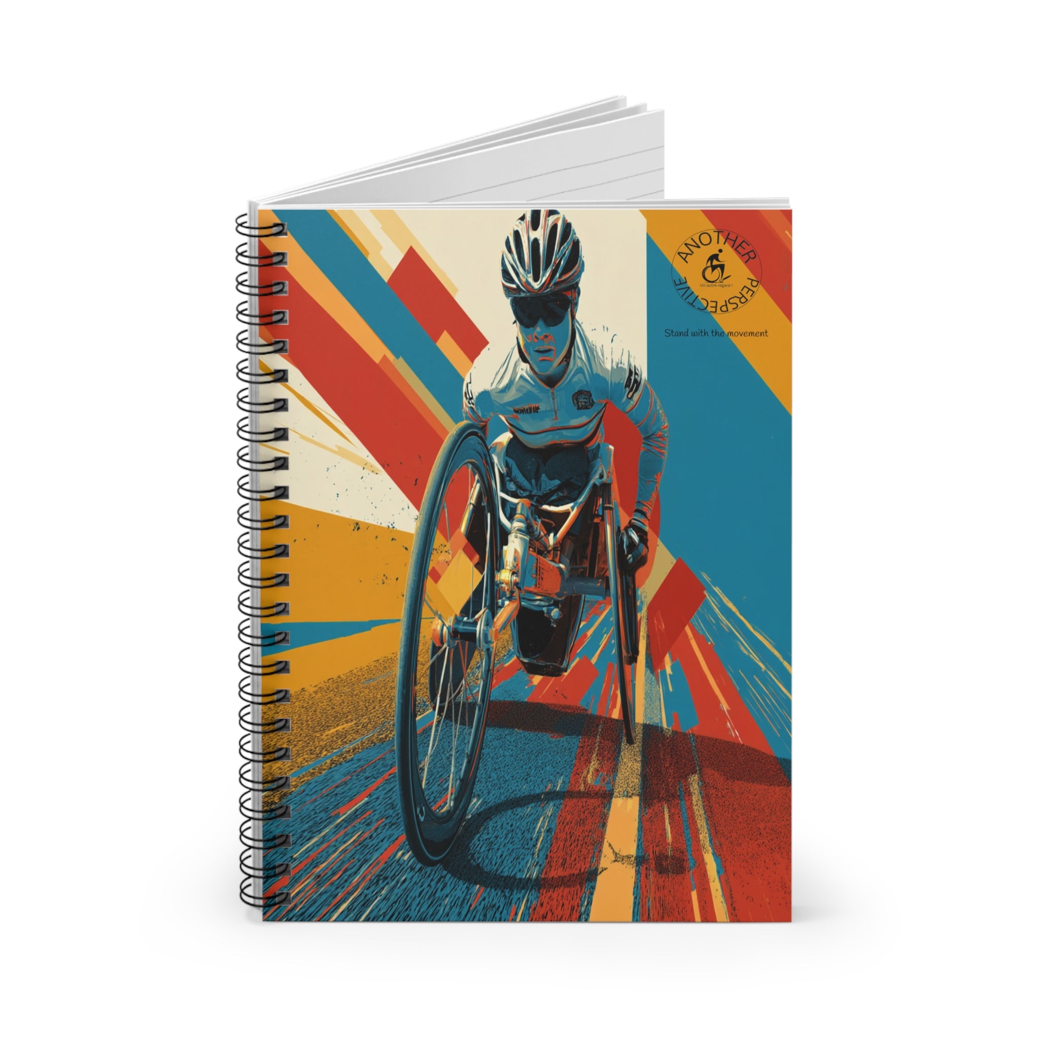 Inspirational Spiral Notebook Wheelchair Course- Empowering Artwork, Ideal for Goal-Setting, Journaling, Gifts for Athletes, Rehab Tools, Women's Empowerment