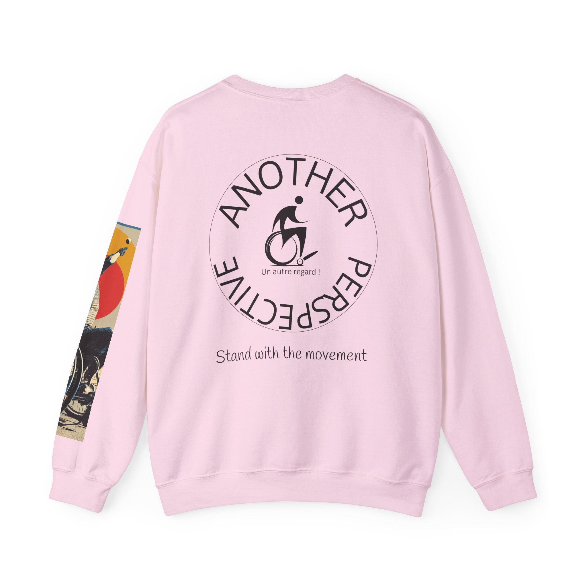 Inclusive WheelChair Tennis Sports Themed Sweatshirt for Empowerment, Unisex Heavy Blend Crewneck, Inspirational Gift for Activists