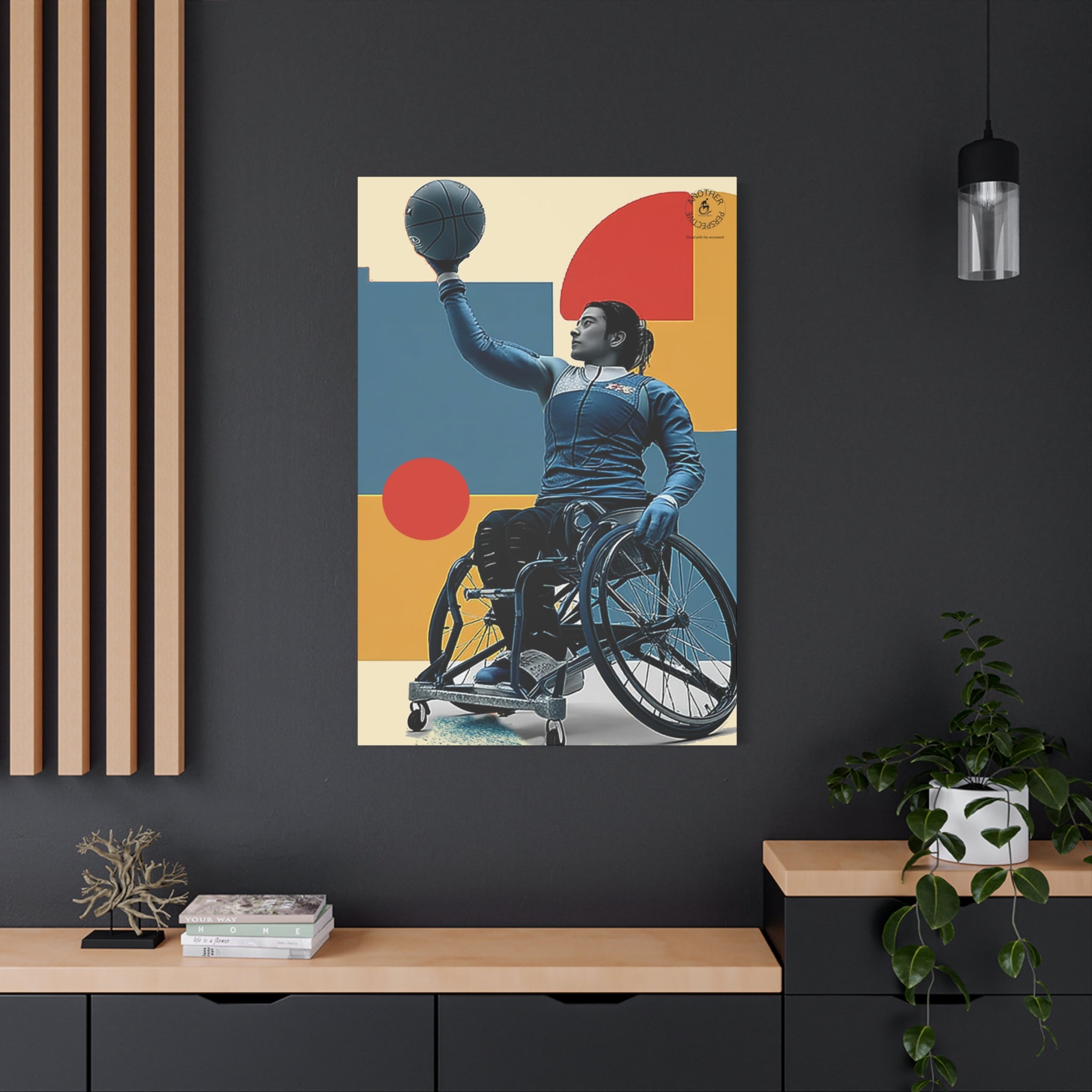 Empowering Wheelchair Basket Canvas Art, Inspirational Wall Decor, Motivational Home Decor, Unique Gift for Sports Enthusiasts, [...]