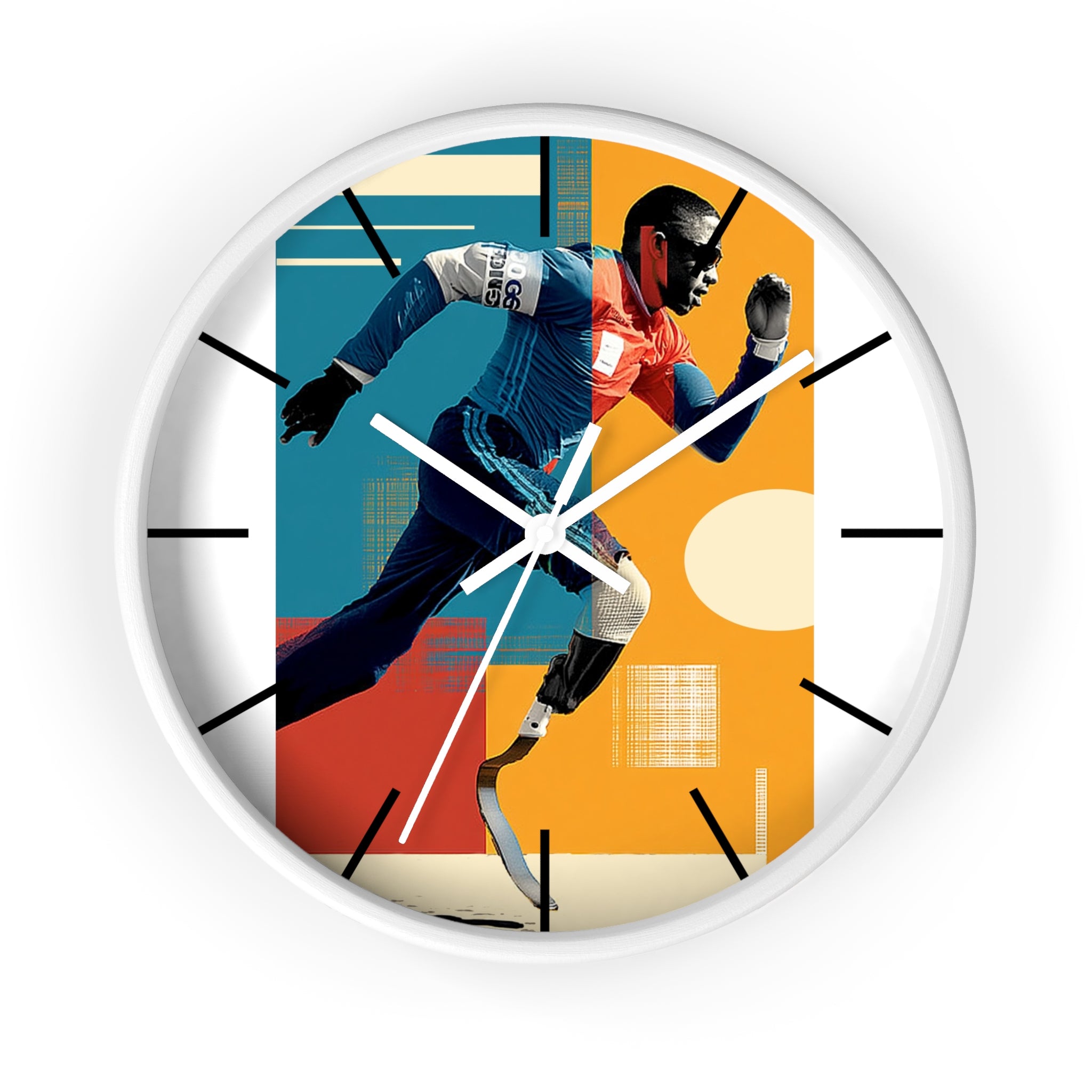 Motivational Sports Course Wall Clock, Inspirational Decor for Athletes, Fitness Gift, Perfect for Home Gym, Competition, or Office