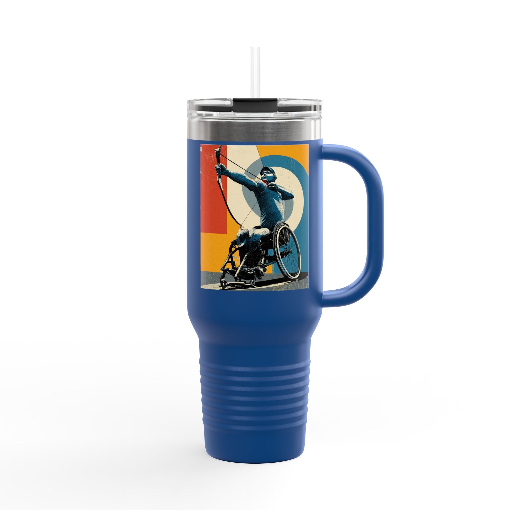 Vibrant Insulated Travel Mug for On-the-Go Coffee Lovers, Motivational Mug, Daily Hydration, Sports Enthusiast Gift