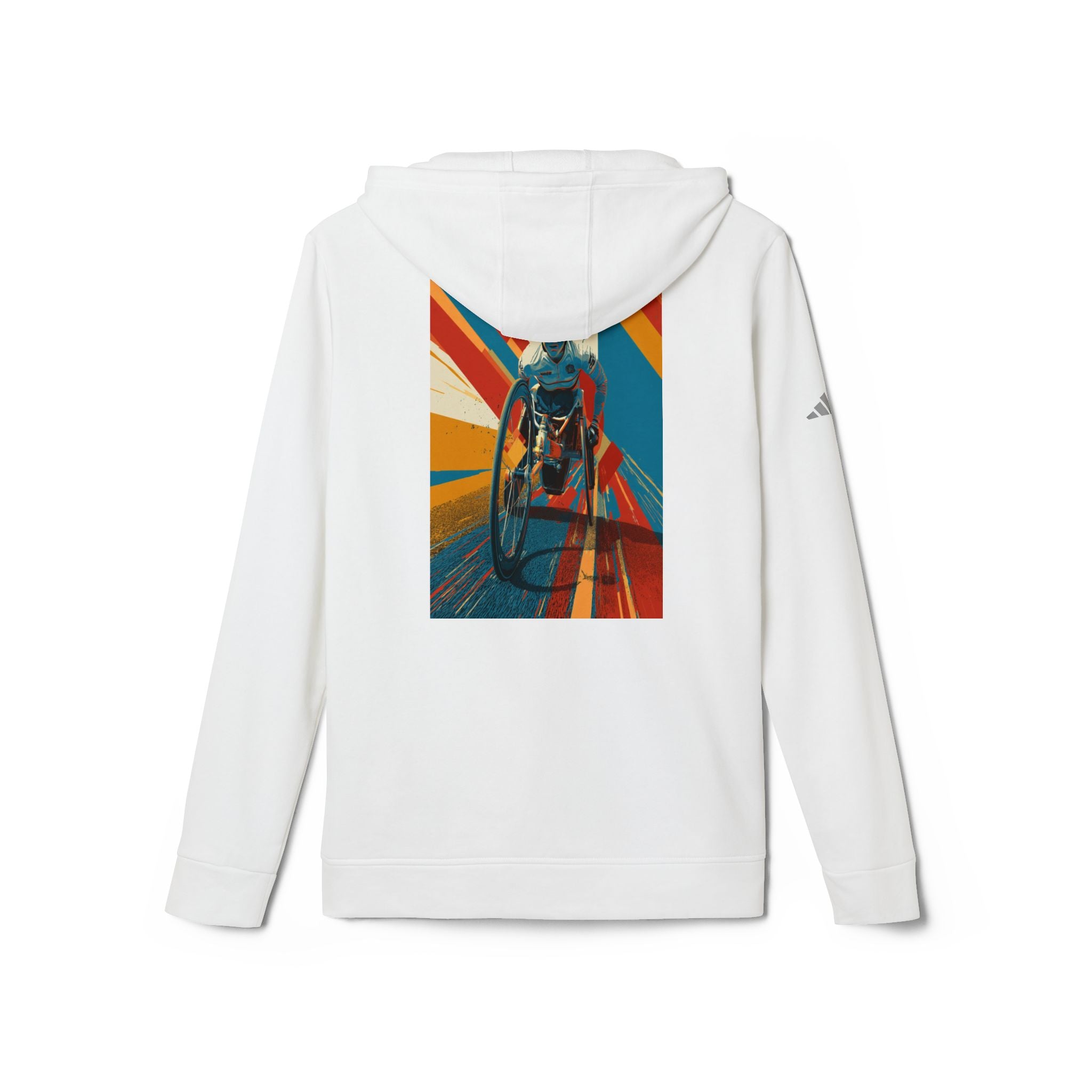 Adaptive Wheelchair Sports Hoodie - Unisex Fleece with Vibrant Design, Ideal for Athletes, Casual Wear, Gifts, Active Lifestyle