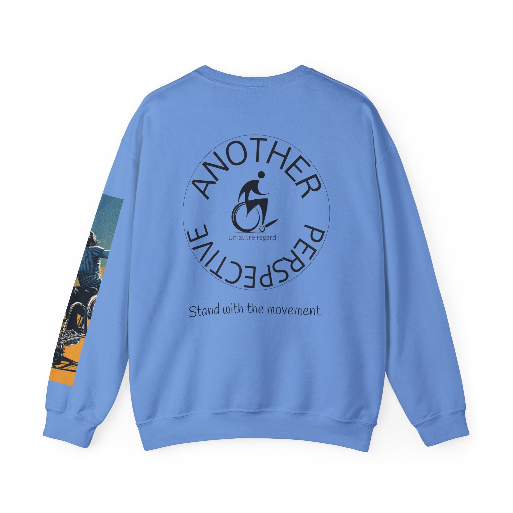 Inclusive WheelChair Course Sports Themed Sweatshirt for Empowerment, Unisex Heavy Blend Crewneck, Inspirational Gift for Activists
