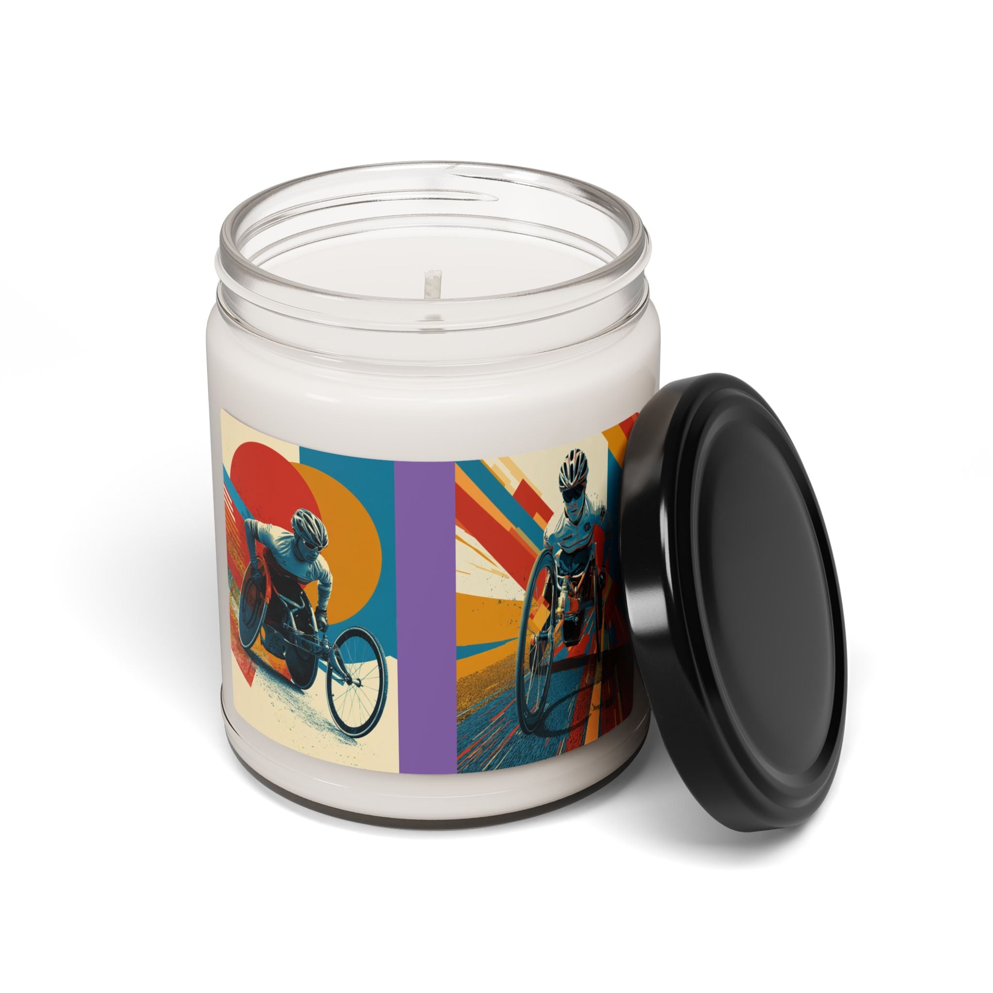 Artistic Wheelchair Course Scented Candle - Relaxation Decor for Sports Lovers, Candles for Gifts, Home Fragrance, Unique Gifts