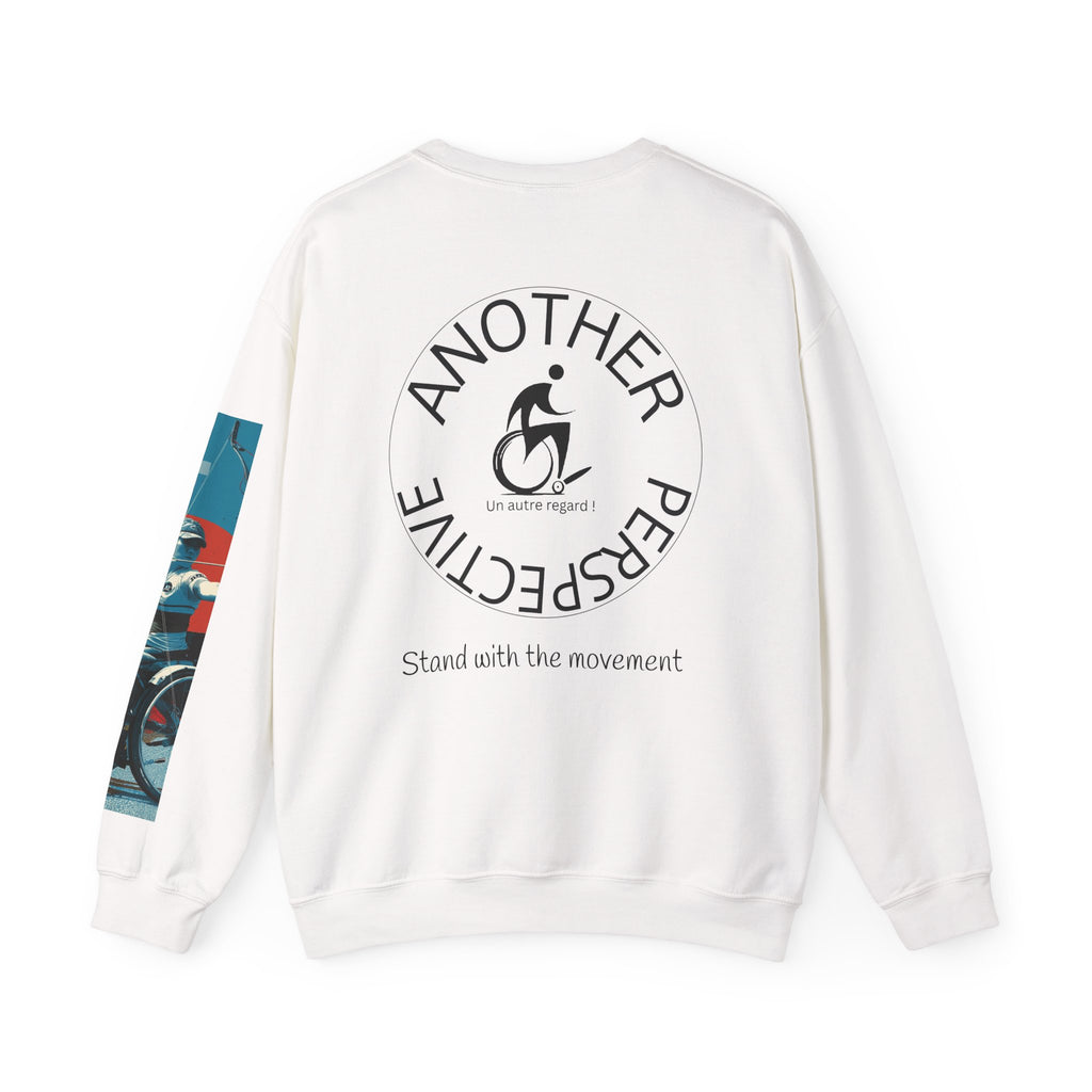 nclusive WheelChair Archery Sports Themed Sweatshirt for Empowerment, Unisex Heavy Blend Crewneck, Inspirational Gift for Activists