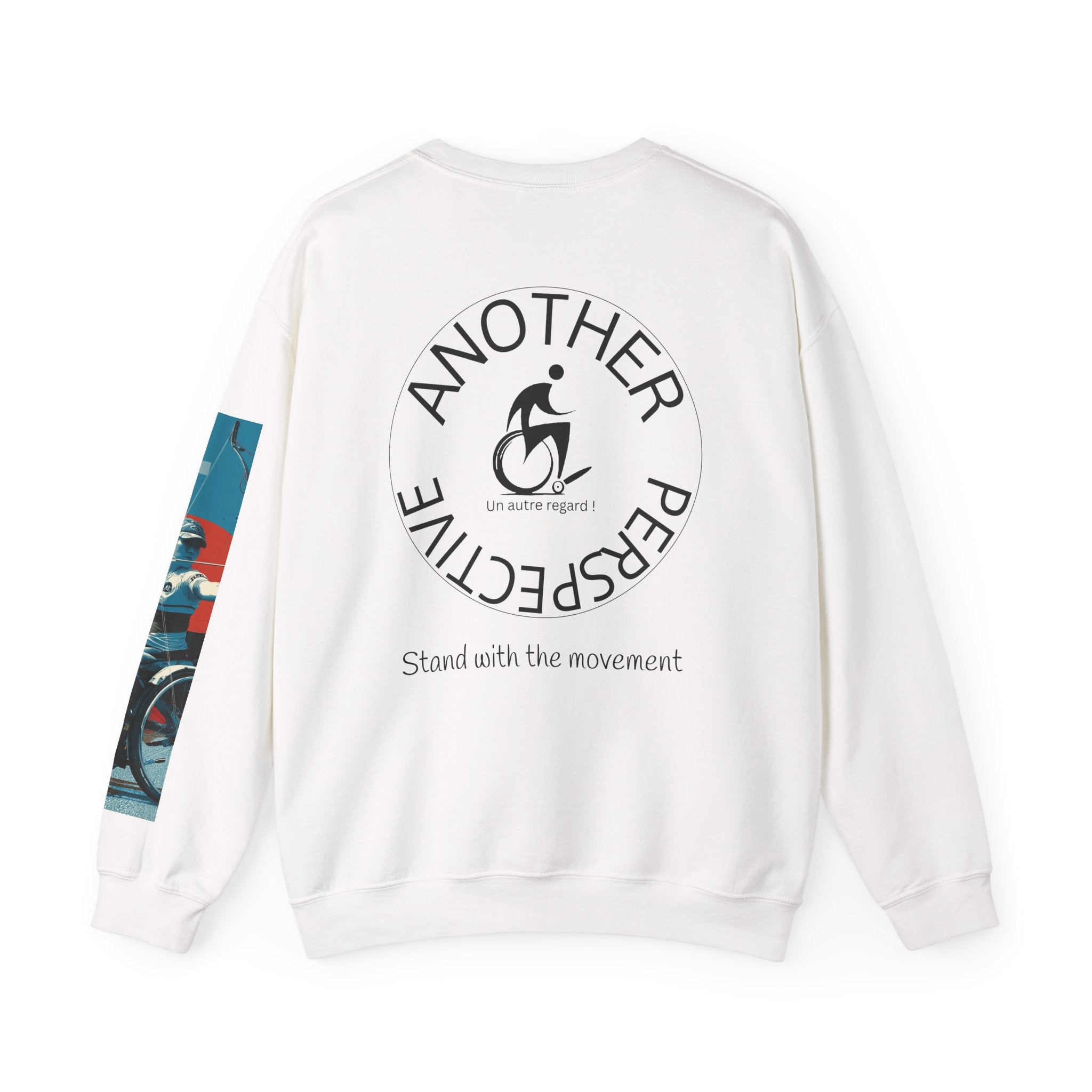 nclusive WheelChair Archery Sports Themed Sweatshirt for Empowerment, Unisex Heavy Blend Crewneck, Inspirational Gift for Activists